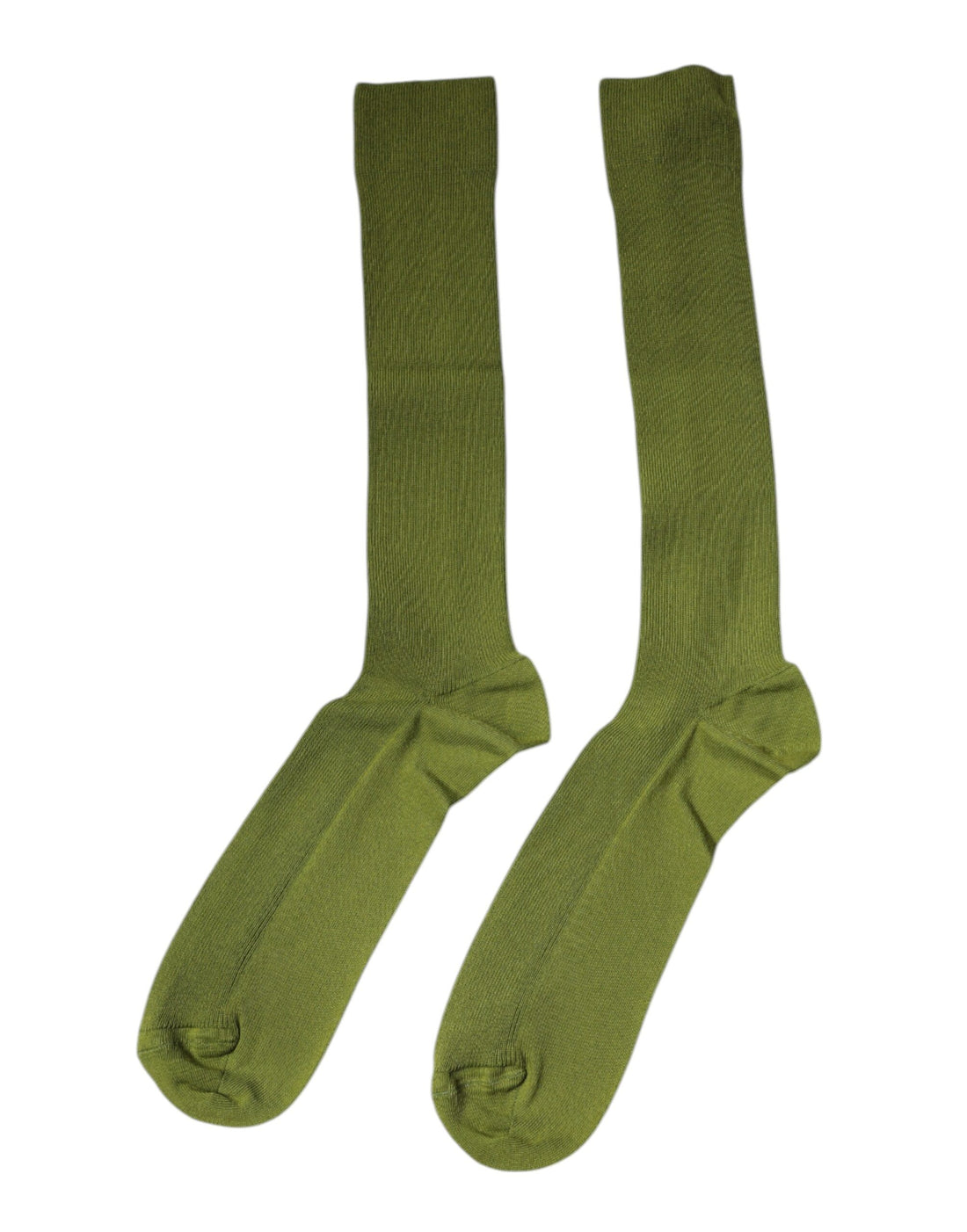 Dolce & Gabbana Green Cotton Logo Over The Calf Socks