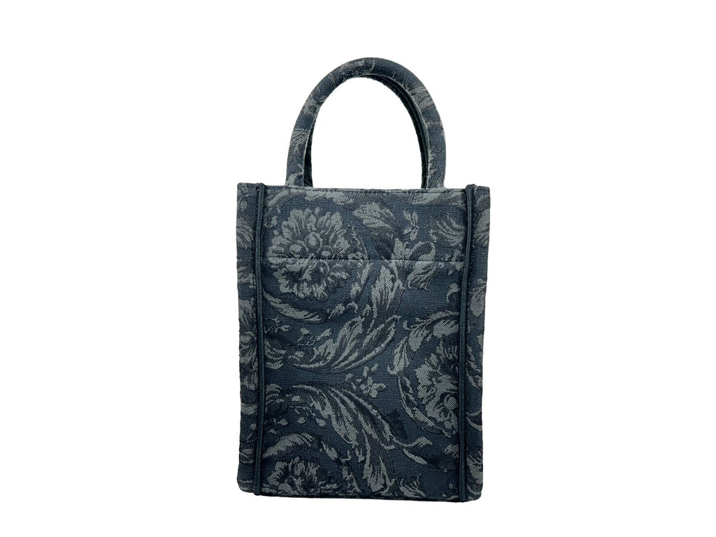 Versace Athena Barocco Mini Top Handle Tote Umhängetasche Schwarz