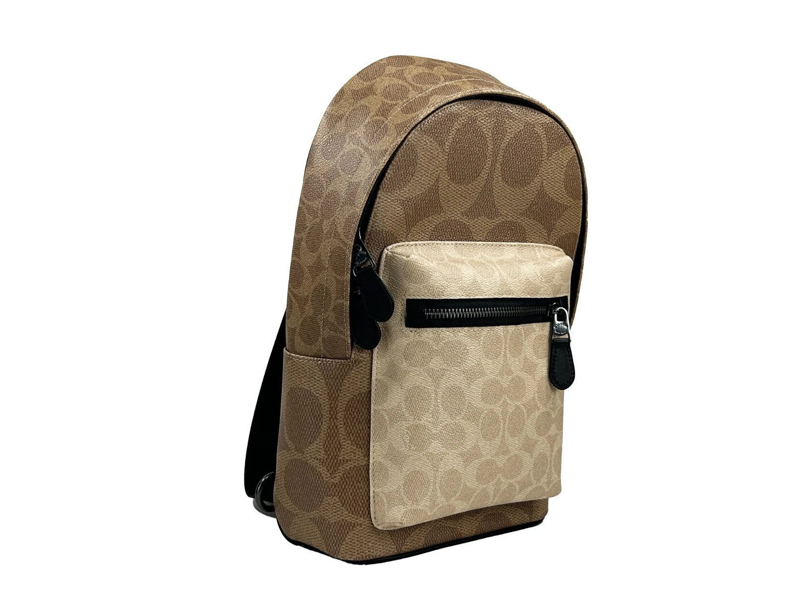 Sac à dos à bandoulière en cuir COACH West Color Block Sable
