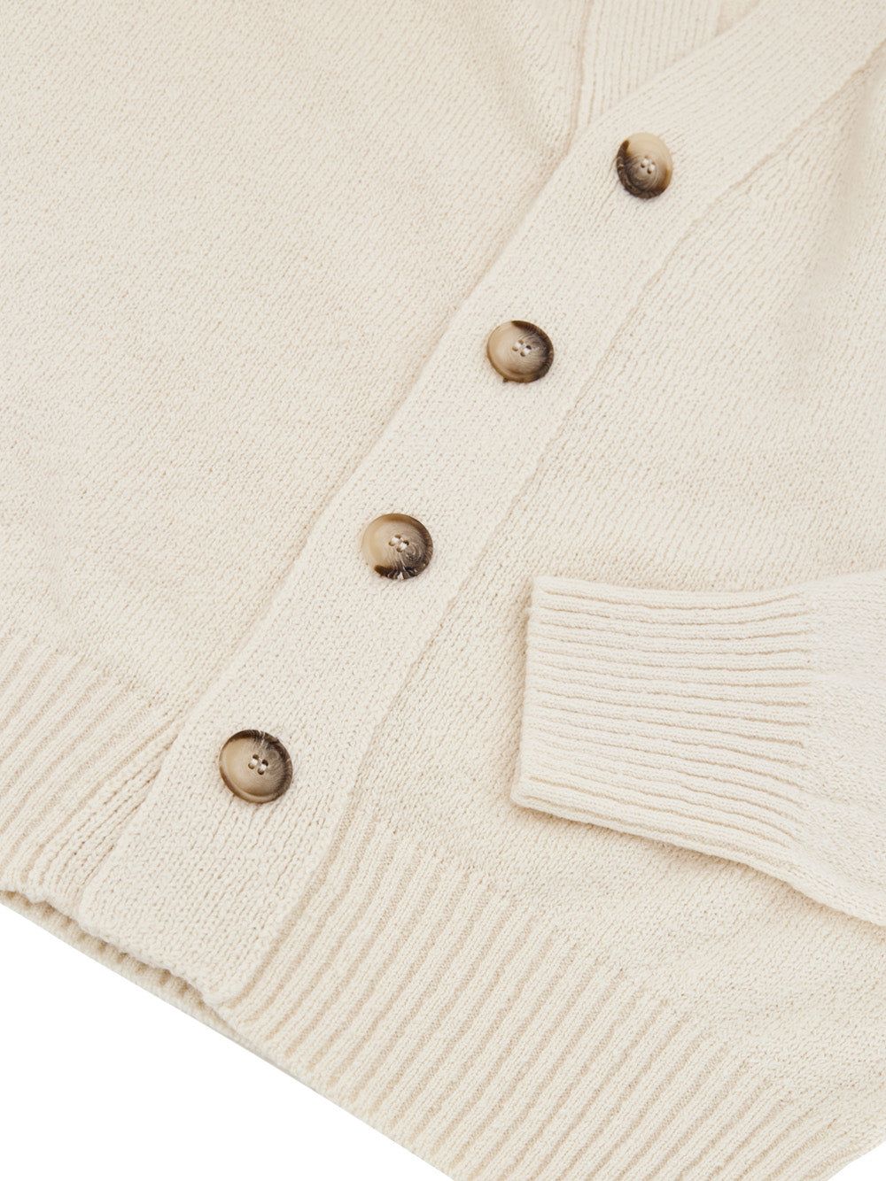 Gran Sasso Cream White Cotton Cardigan Sweater