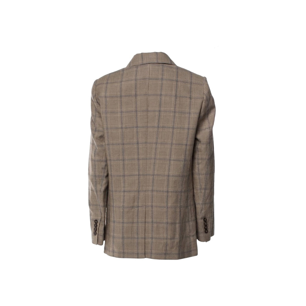 Brunello Cucinelli Prince Of Wales Linen Blazer