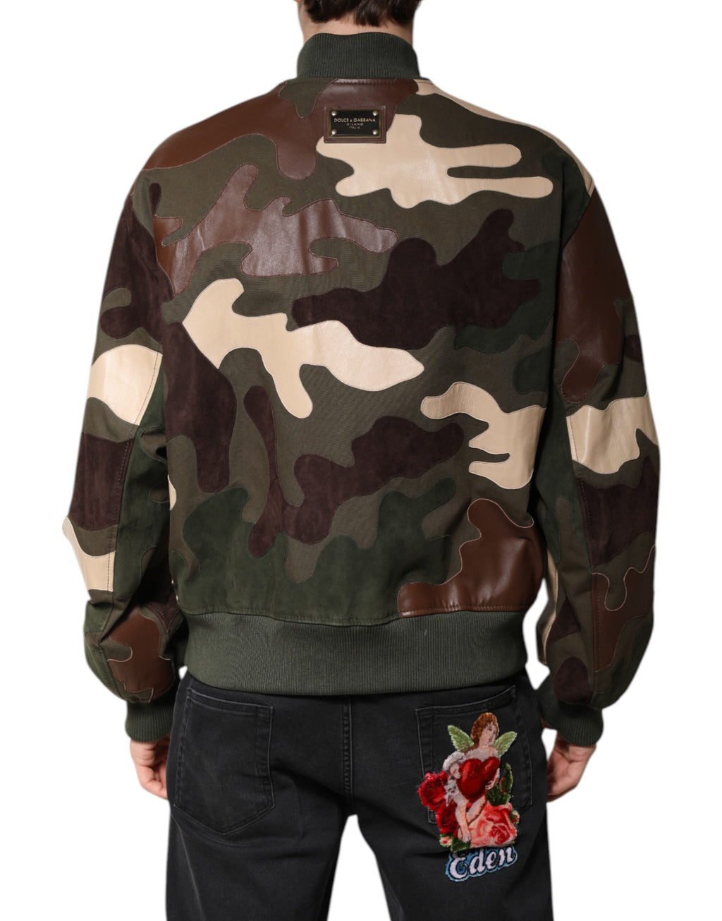 Dolce &amp; Gabbana – Mehrfarbige Bomberjacke aus Baumwolle mit durchgehendem Reißverschluss