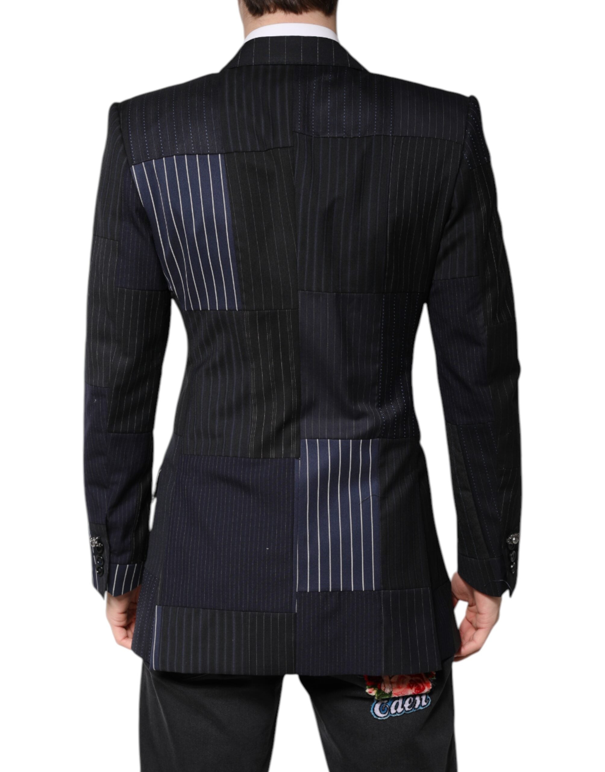 Dolce &amp; Gabbana Veste Patchwork Multicolore Manteau Costume Blazer