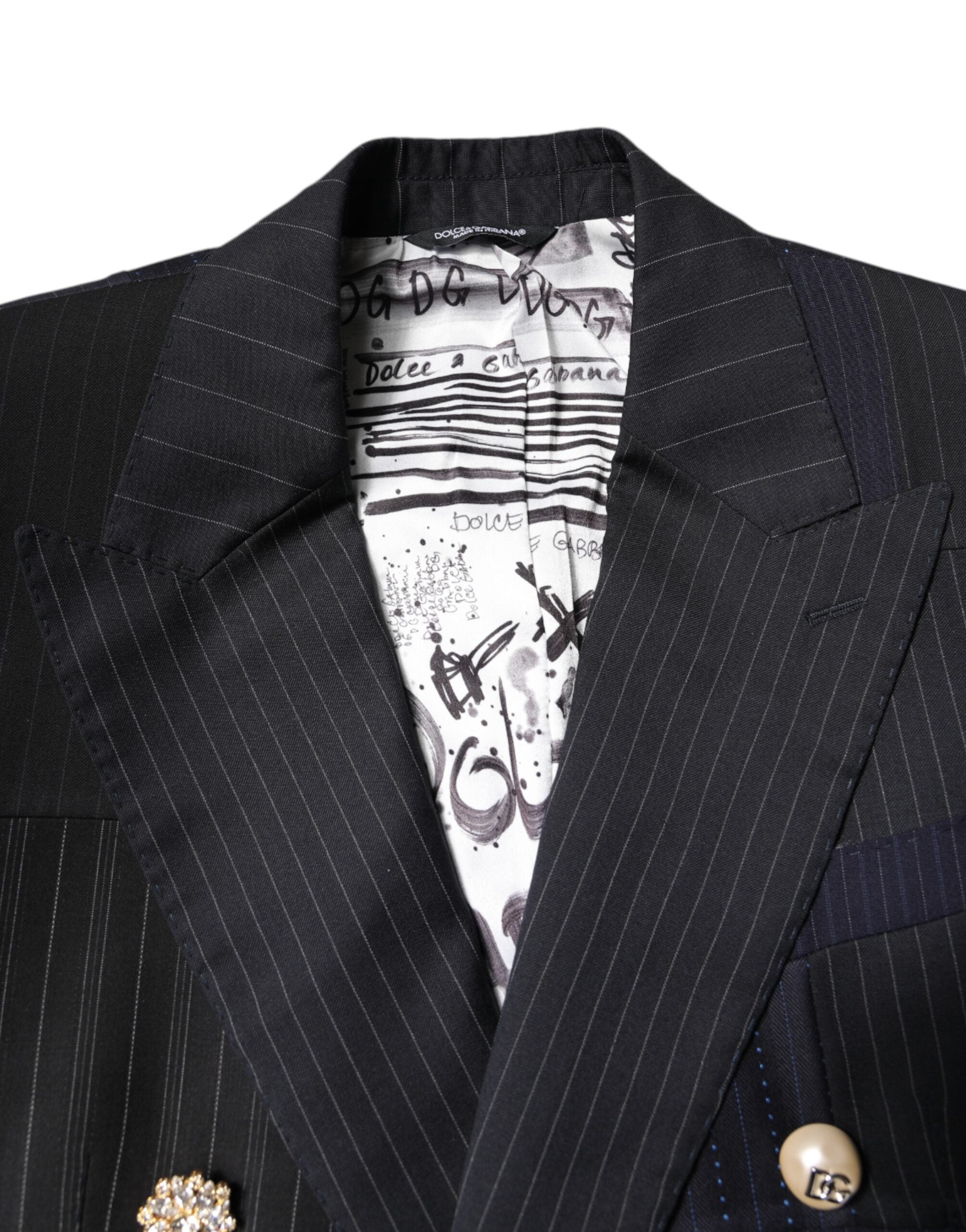 Dolce &amp; Gabbana Veste Patchwork Multicolore Manteau Costume Blazer