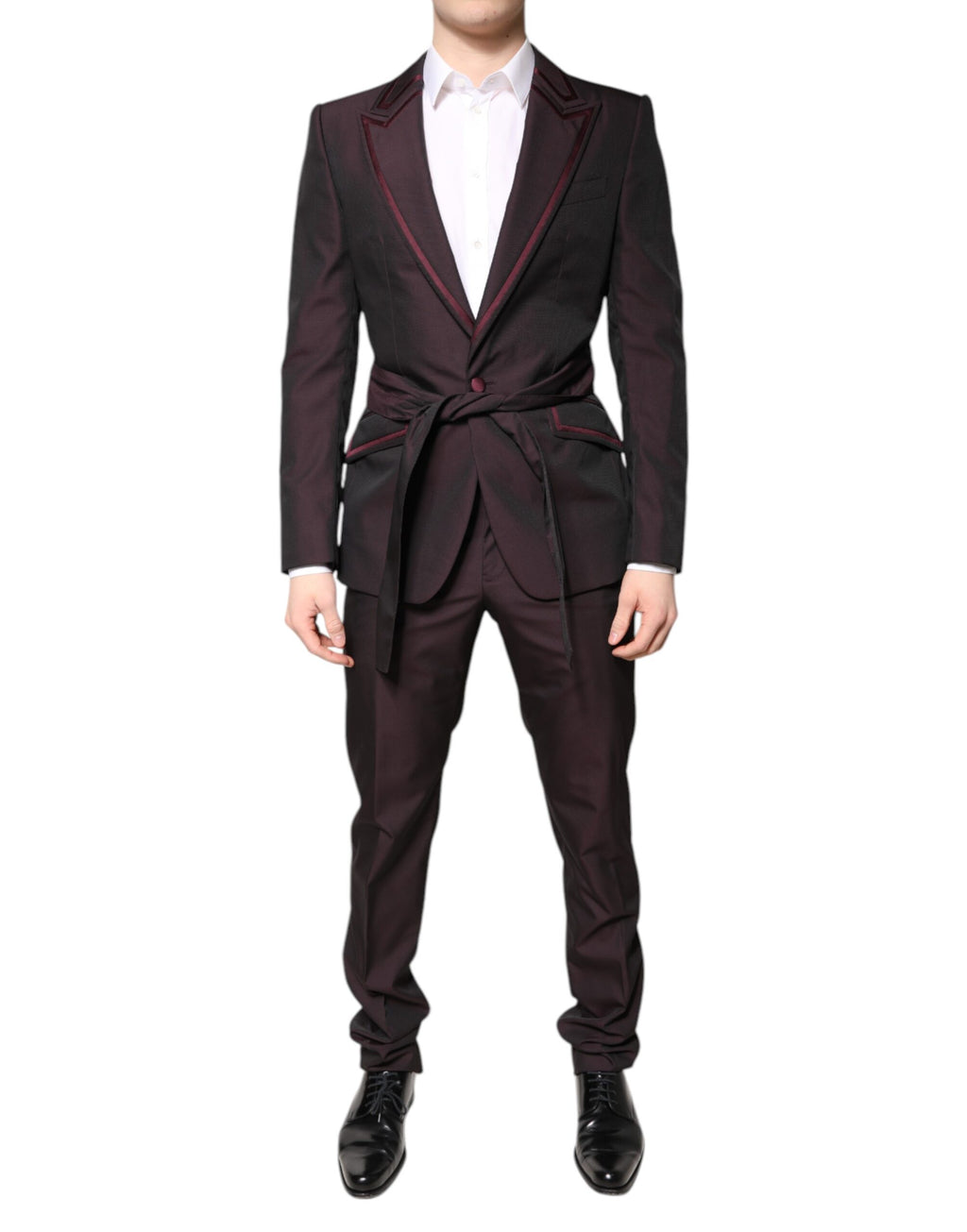 Costume formel 2 pièces marron à boutonnage simple Dolce &amp; Gabbana