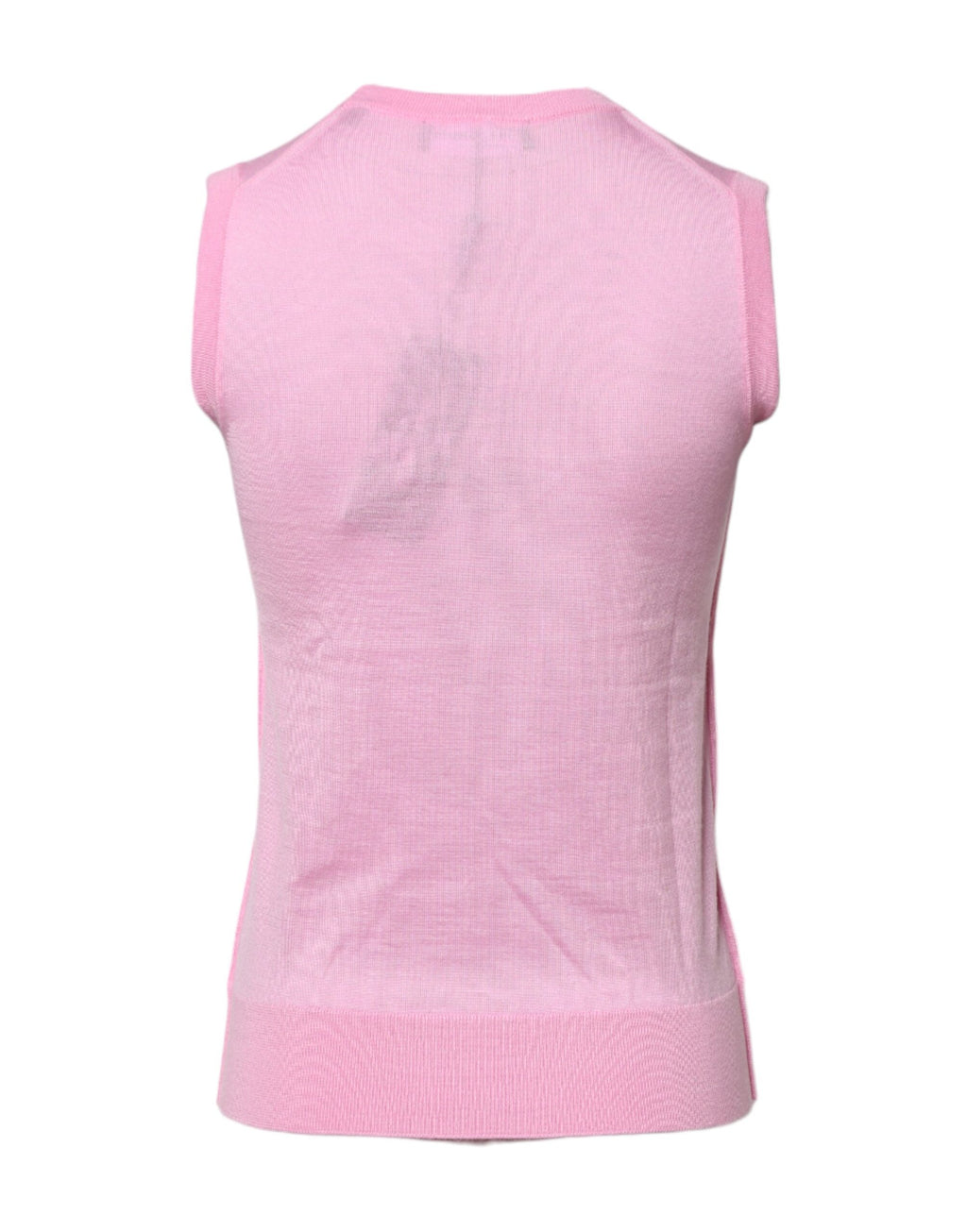 Dolce &amp; Gabbana – Ärmelloses Tanktop aus Kaschmir mit Rundhalsausschnitt in Rosa