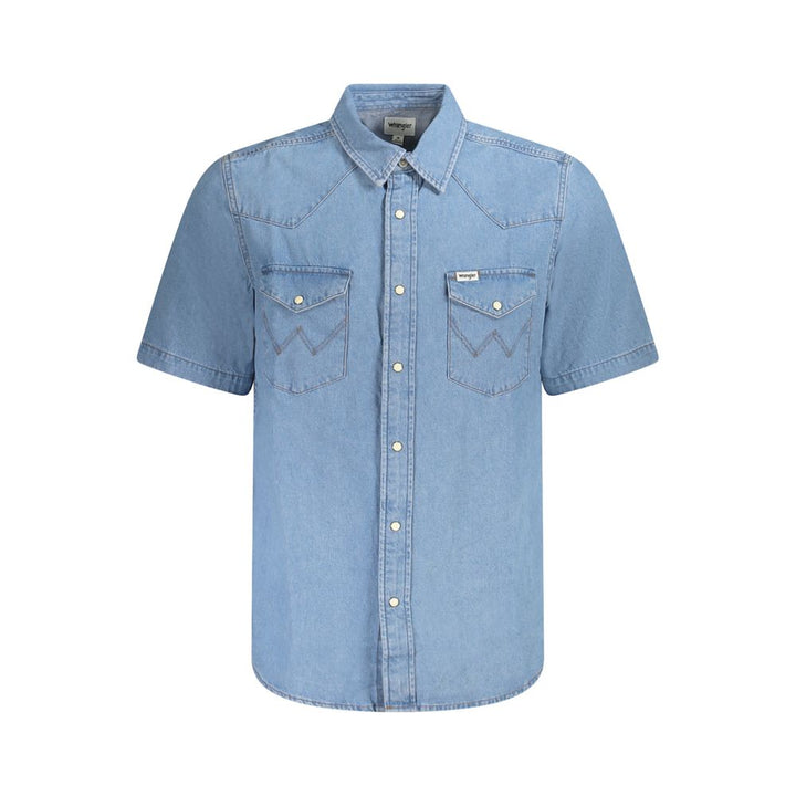 Wrangler Light Blue Cotton Shirt