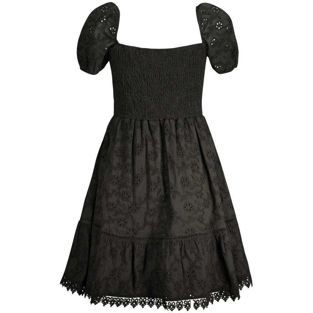 Guess Jeans Schwarzes Baumwollkleid für Damen