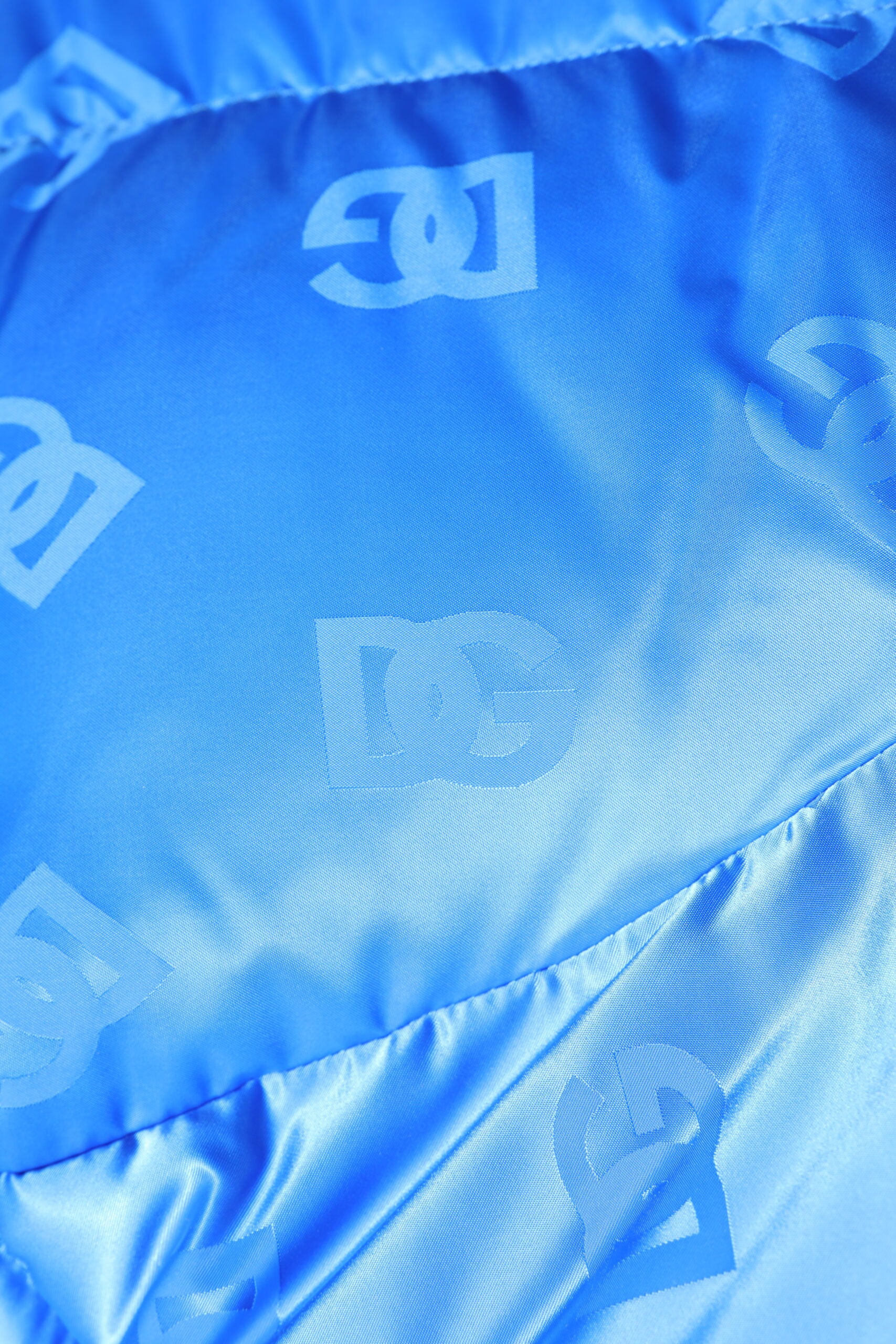 Dolce &amp; Gabbana – Blaue Steppjacke mit durchgehendem Reißverschluss und Kapuze