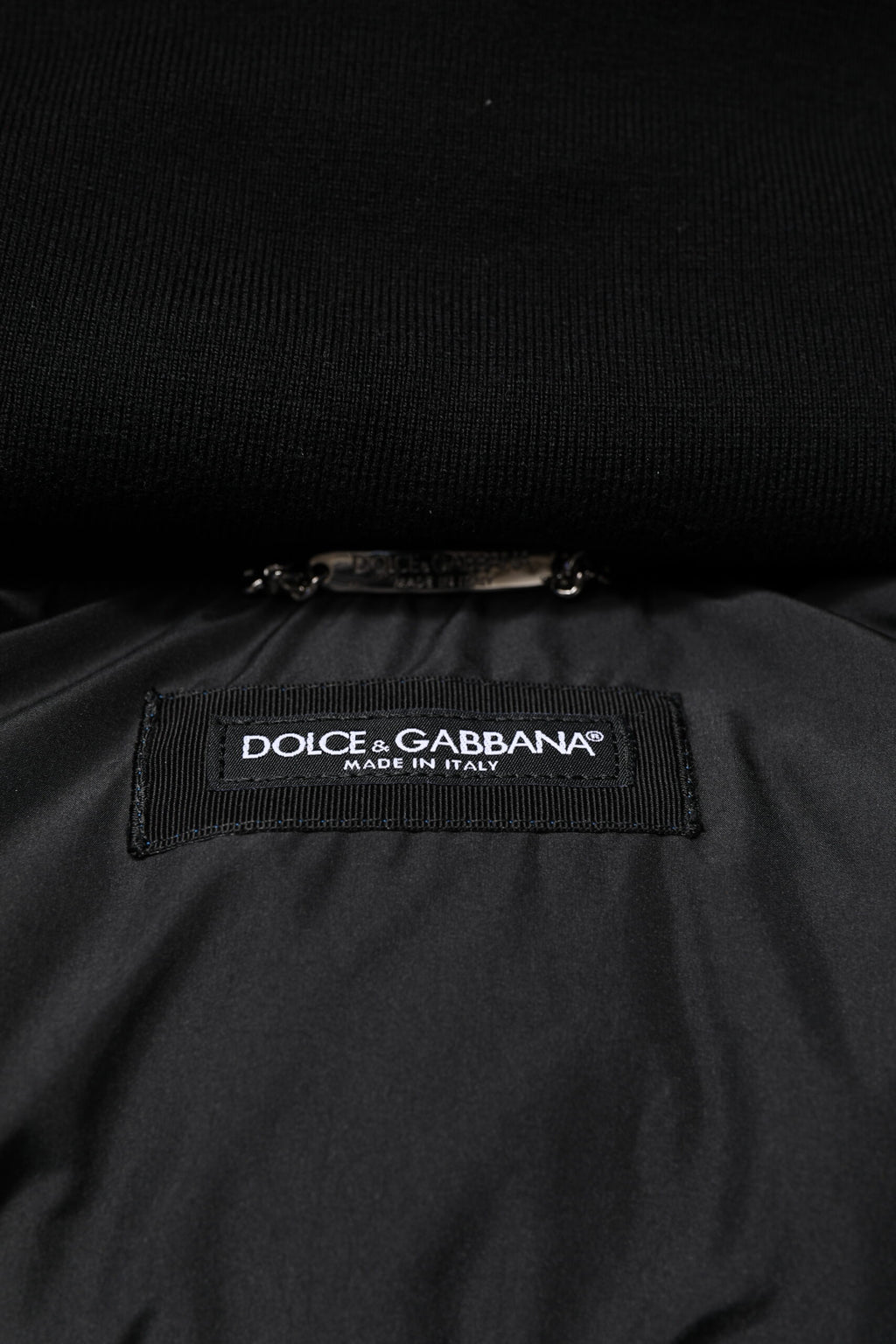 Dolce &amp; Gabbana – Blaue Steppjacke mit durchgehendem Reißverschluss und Kapuze