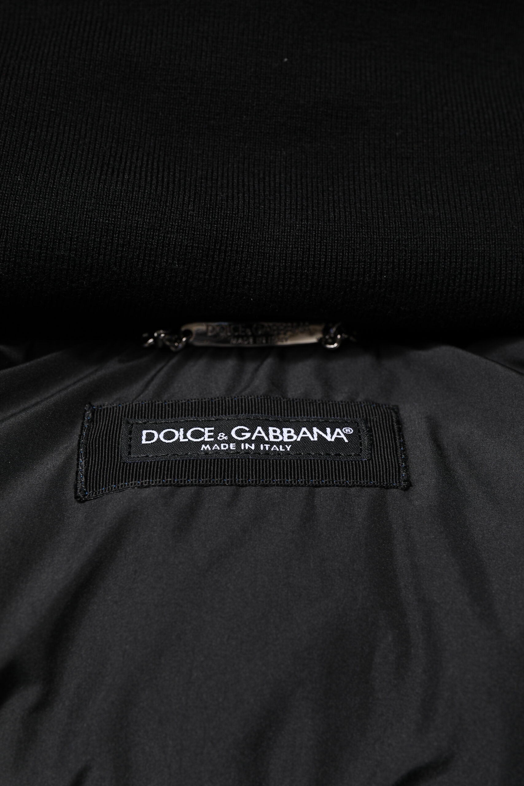 Dolce &amp; Gabbana – Blaue Steppjacke mit durchgehendem Reißverschluss und Kapuze