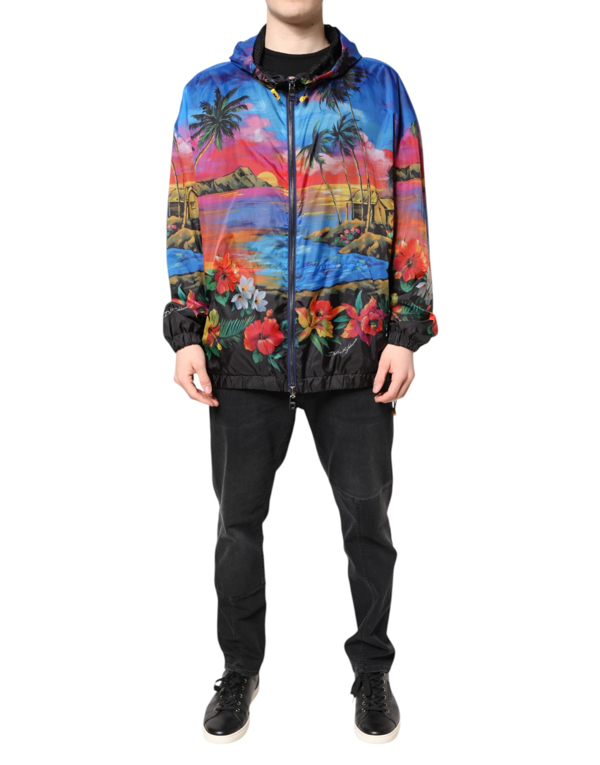 Dolce &amp; Gabbana Windjacke mit Kapuze und mehrfarbigem Print