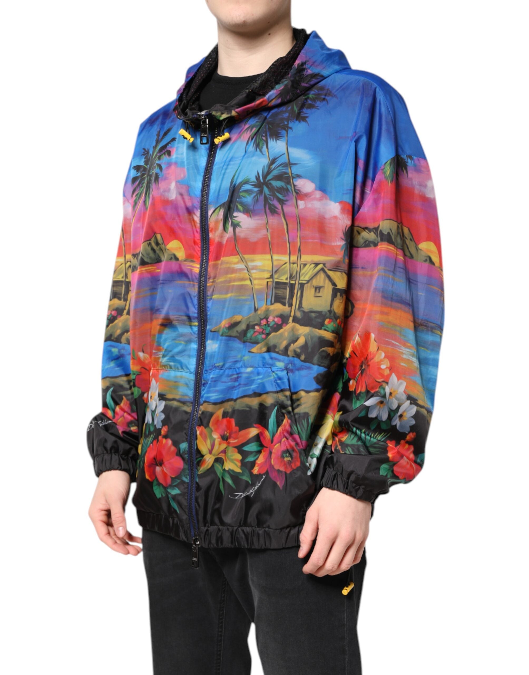 Dolce &amp; Gabbana Windjacke mit Kapuze und mehrfarbigem Print