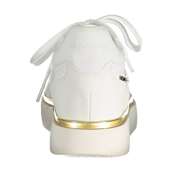 U.S. POLO ASSN. White Polyester Women Sneaker