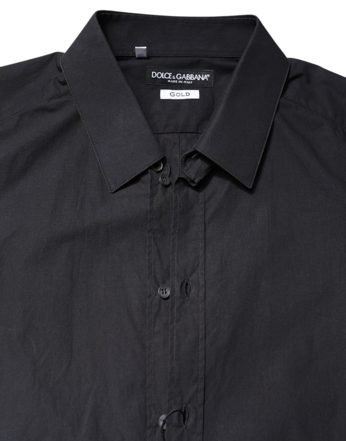 Dolce & Gabbana Black GOLD Cotton Men Dress Formal Shirt