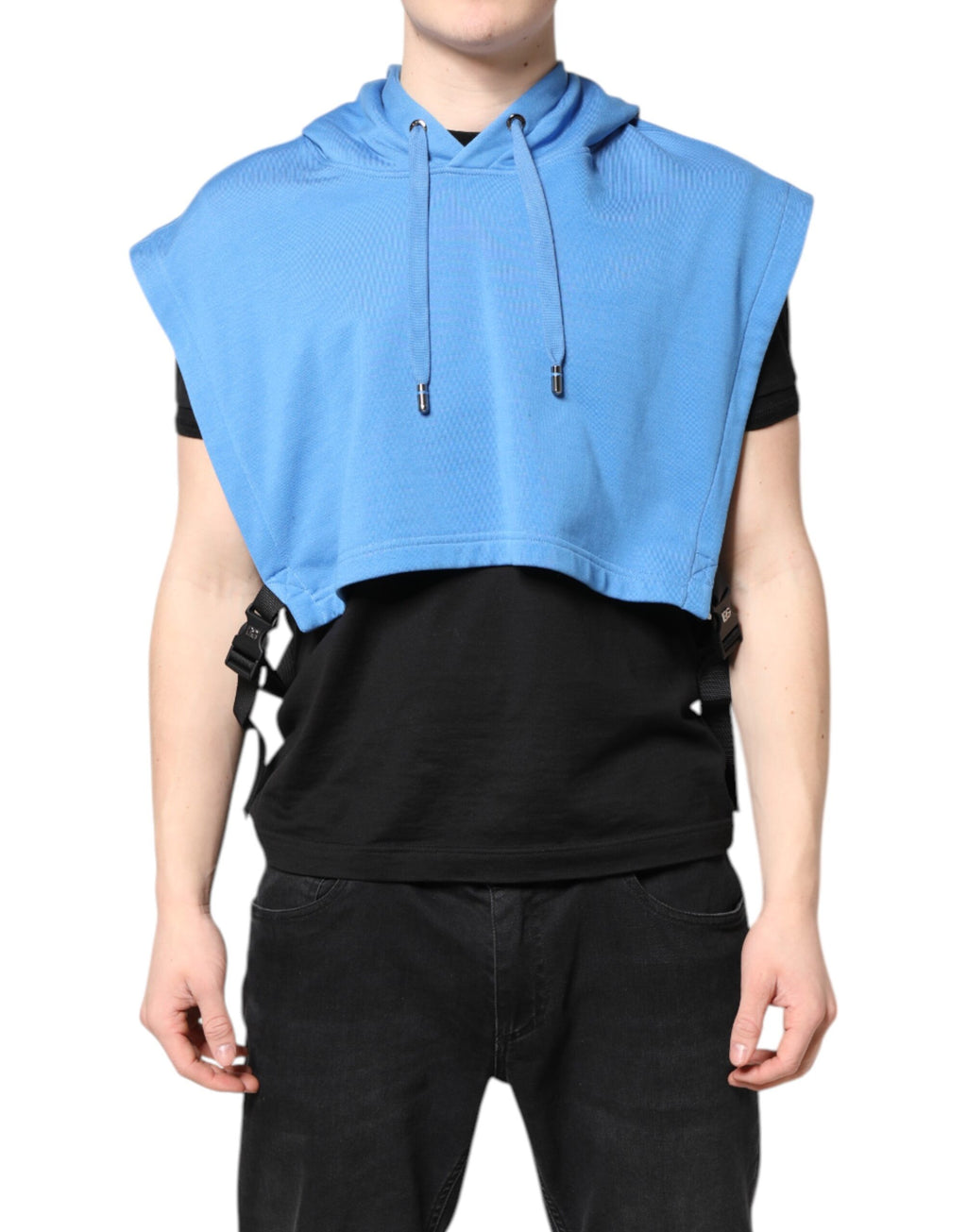 Pull à capuche en coton bleu Dolce &amp; Gabbana pour homme