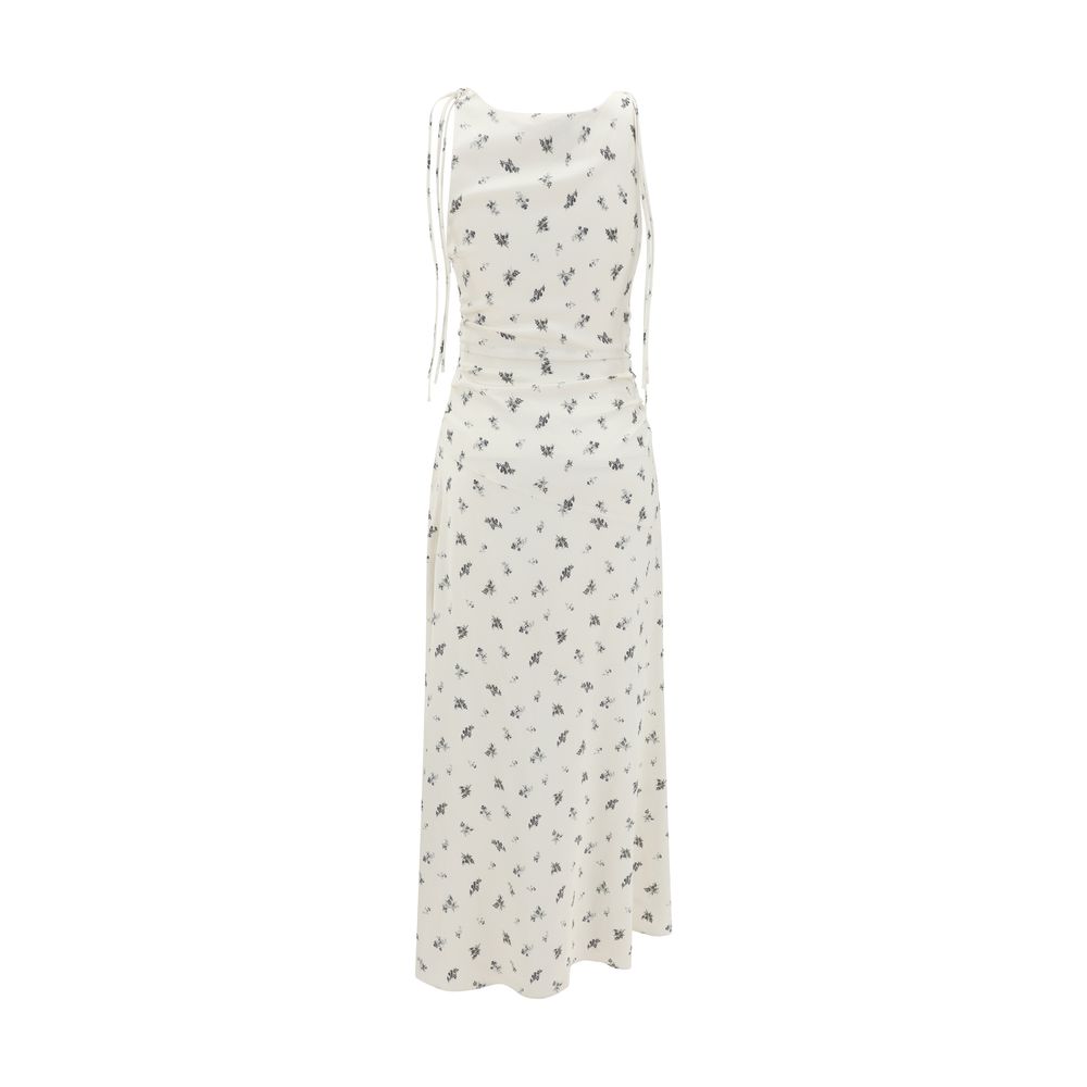 Ganni Satin floral long Dress