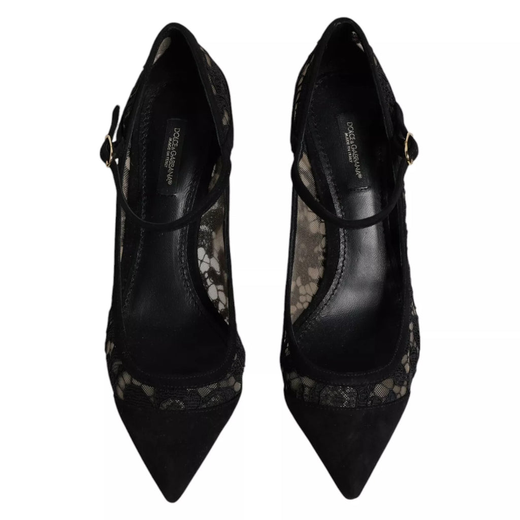 Escarpins à lacets noirs Mary Jane Taormina de Dolce &amp; Gabbana