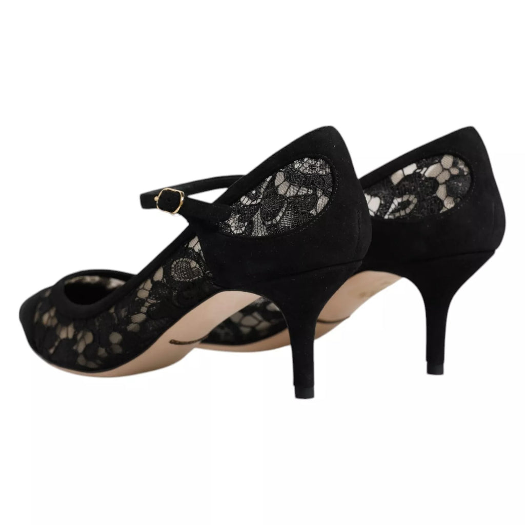 Escarpins à lacets noirs Mary Jane Taormina de Dolce &amp; Gabbana