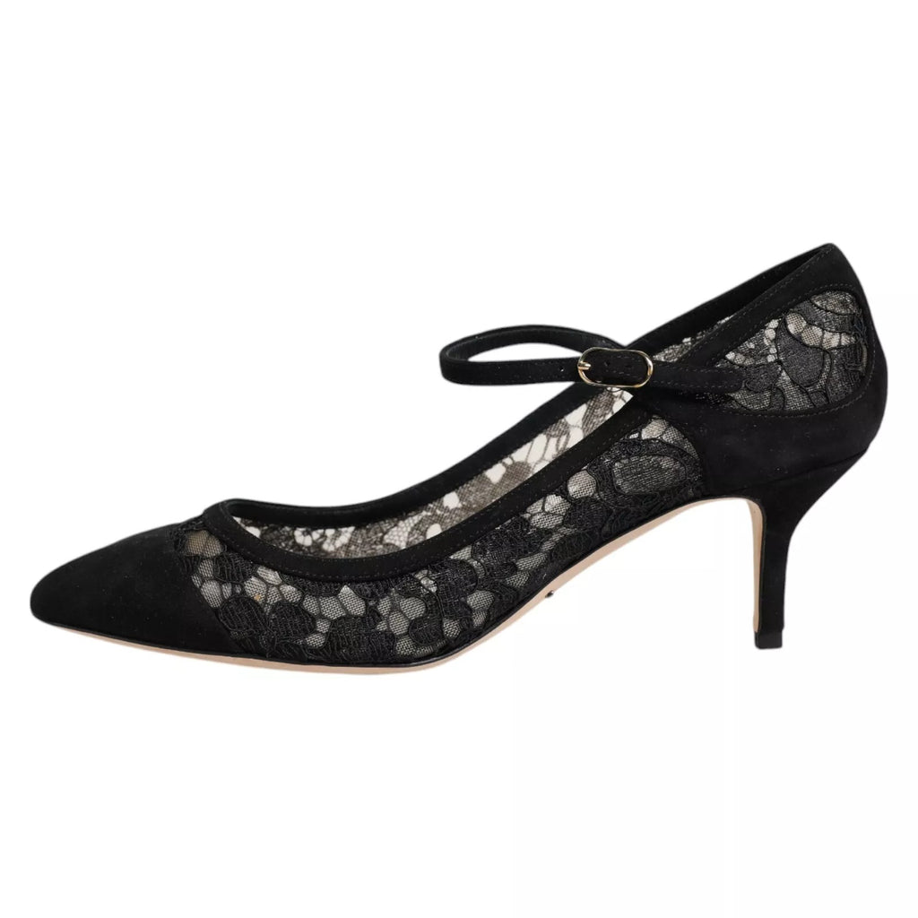 Escarpins à lacets noirs Mary Jane Taormina de Dolce &amp; Gabbana