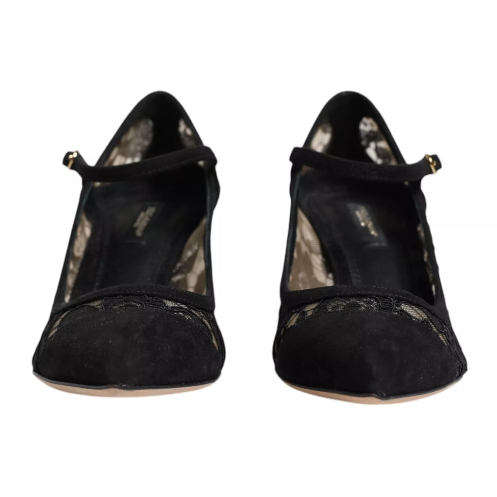 Escarpins à lacets noirs Mary Jane Taormina de Dolce &amp; Gabbana