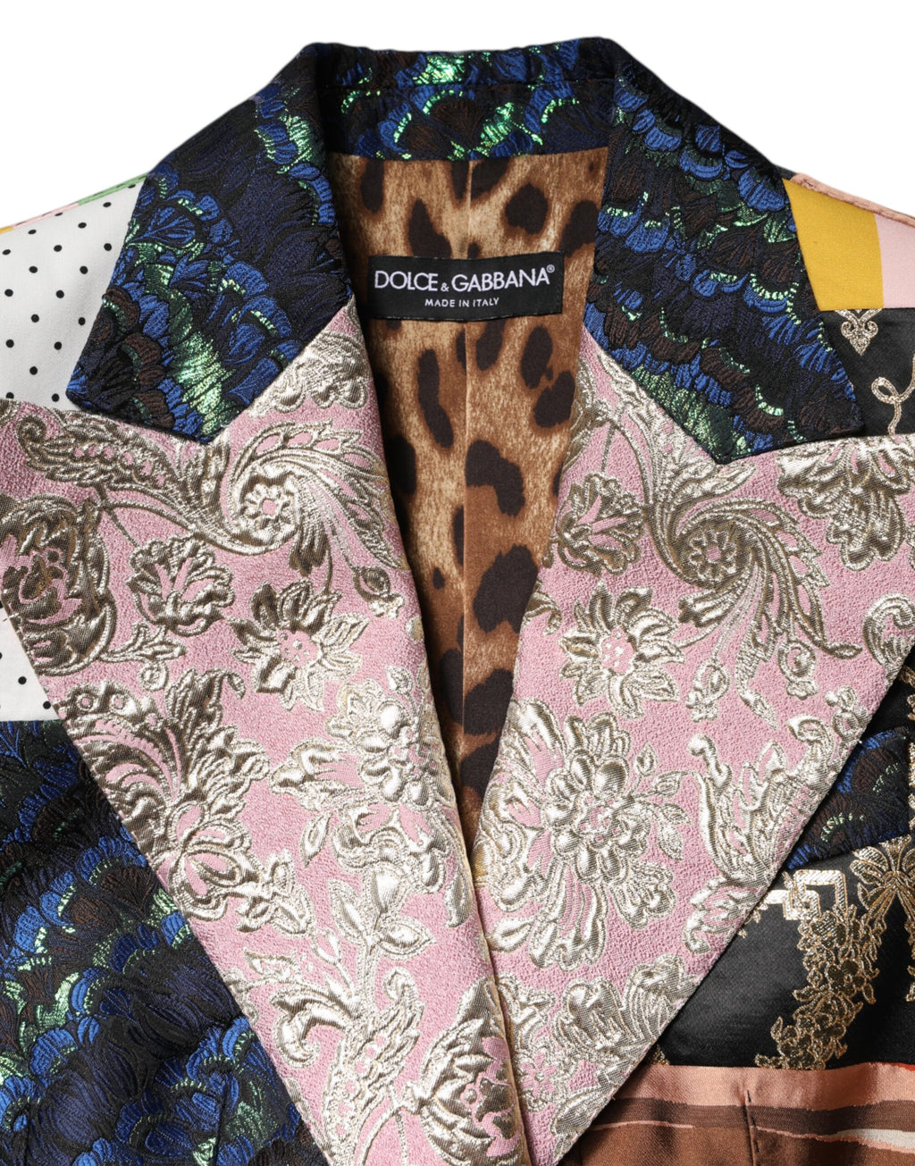 Veste en jacquard patchwork floral multicolore Dolce &amp; Gabbana