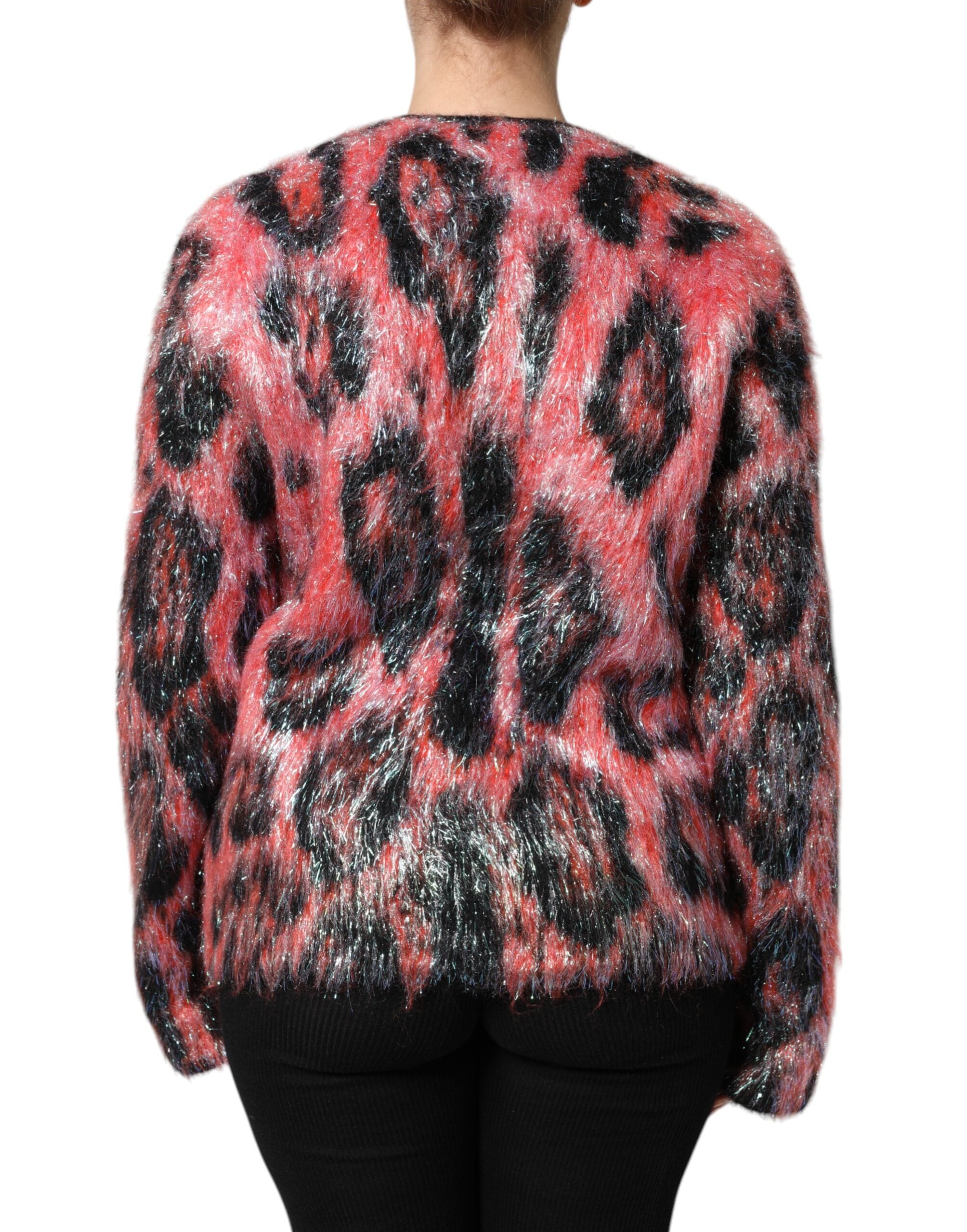 Dolce &amp; Gabbana – Roter Cardigan aus Mohairwolle mit Knopfleiste