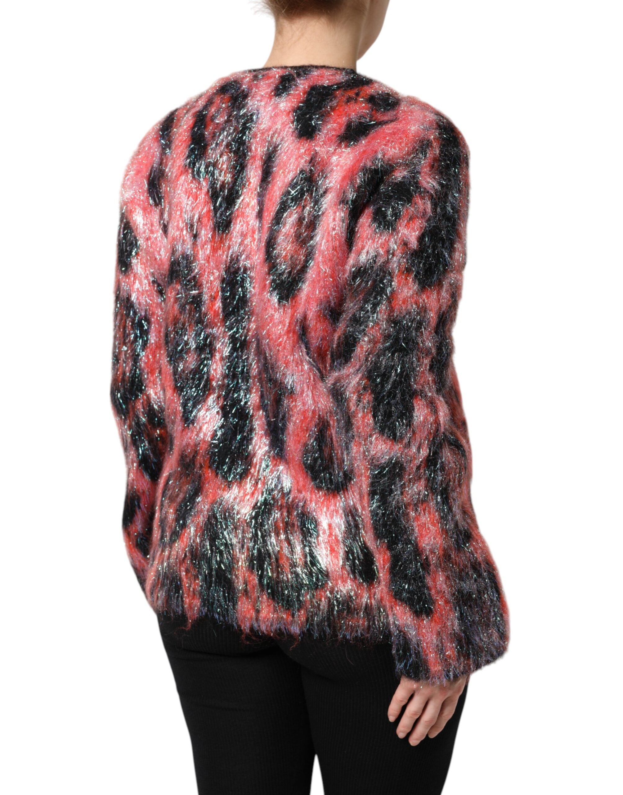 Dolce &amp; Gabbana – Roter Cardigan aus Mohairwolle mit Knopfleiste