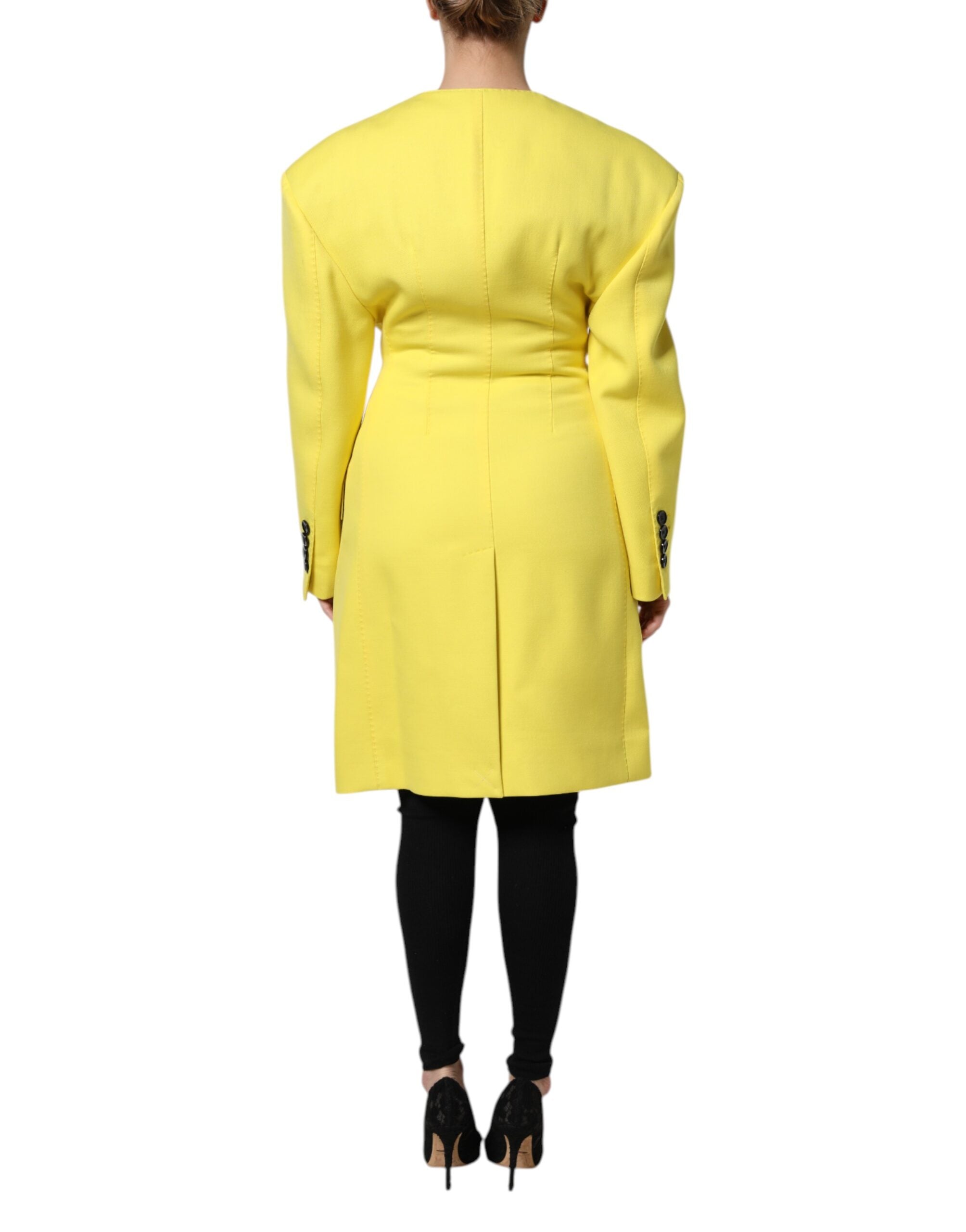 Dolce &amp; Gabbana Trench-coat jaune à double boutonnage