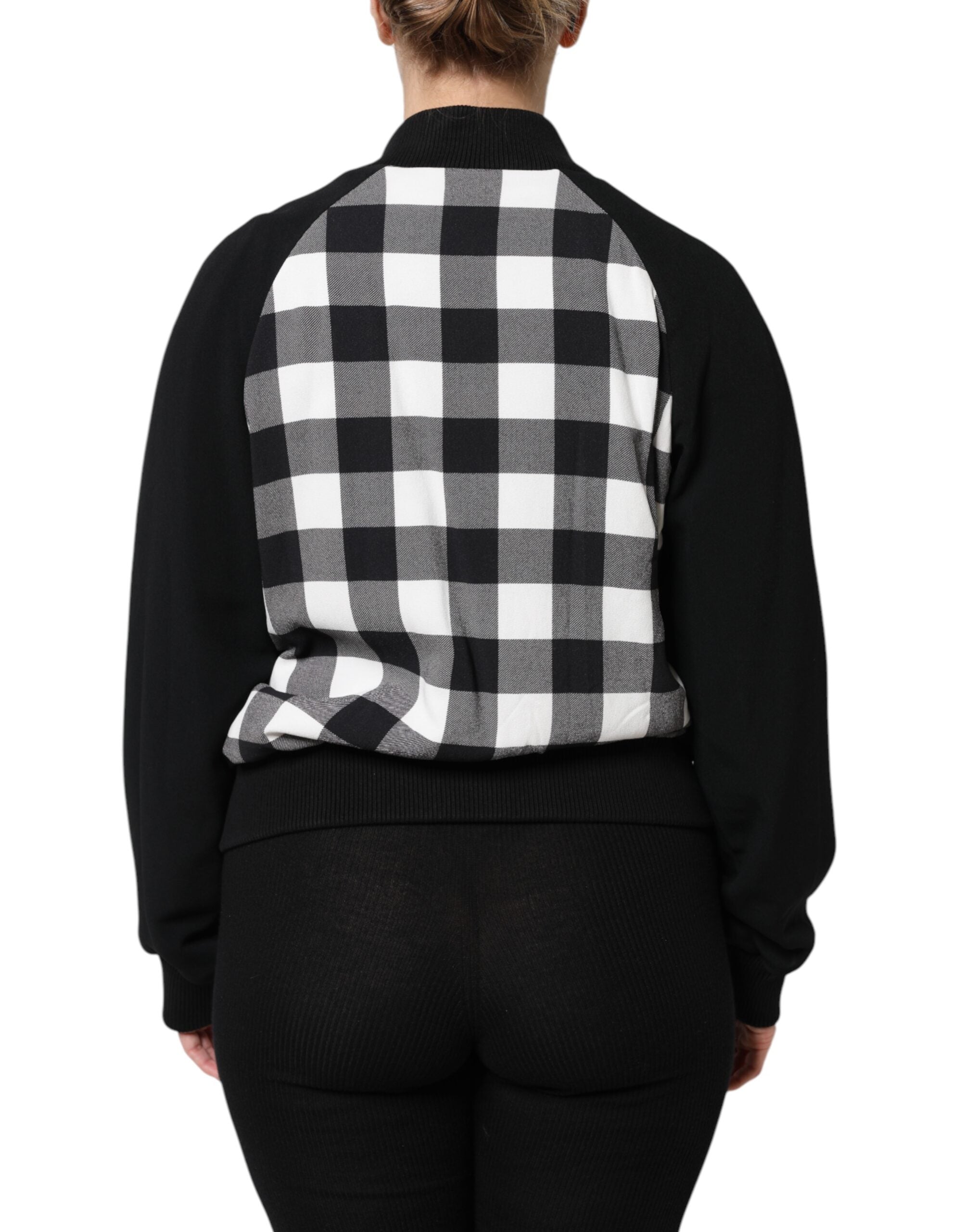 Veste boutonnée à carreaux noirs et blancs Dolce &amp; Gabbana