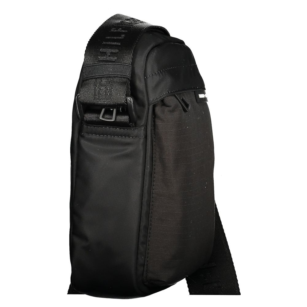 Tommy Hilfiger Black Recycled Polyester Men Shoulder Bag