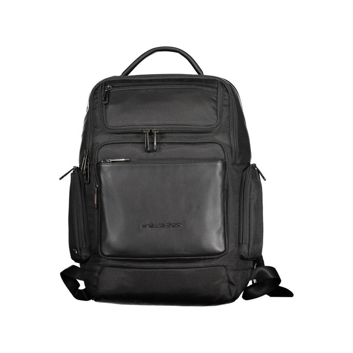 Piquadro Black Recycled Polyethylene Men Backpack