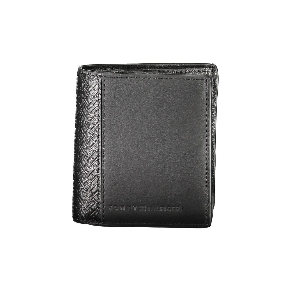 Portefeuille homme en cuir noir Tommy Hilfiger