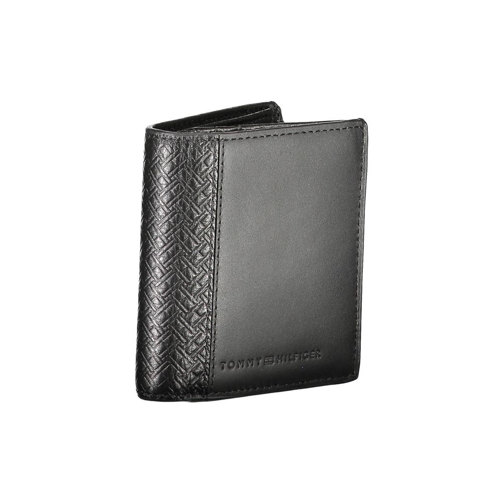 Portefeuille homme en cuir noir Tommy Hilfiger