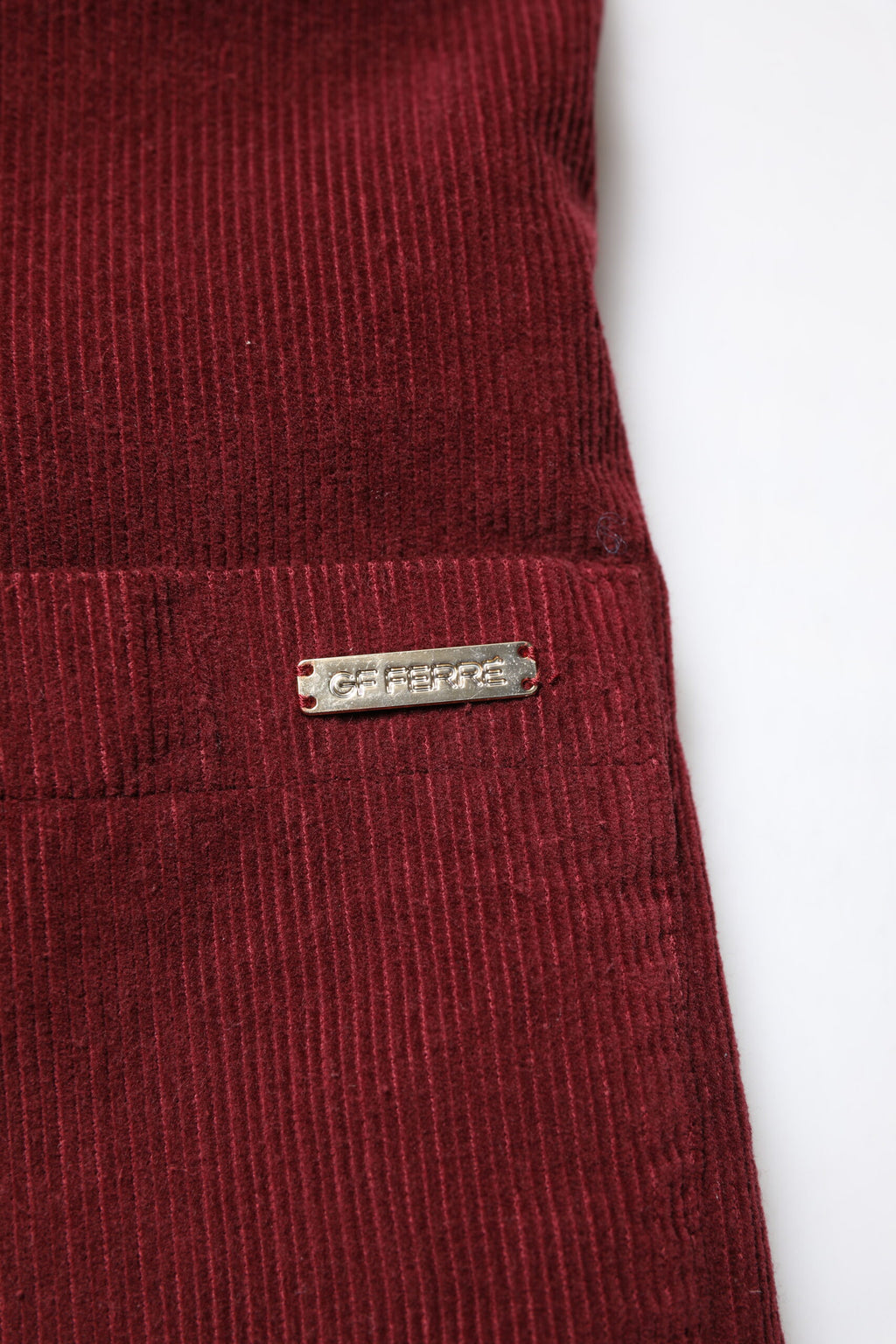 Veste blazer coupe classique en velours côtelé marron GF Ferre pour homme