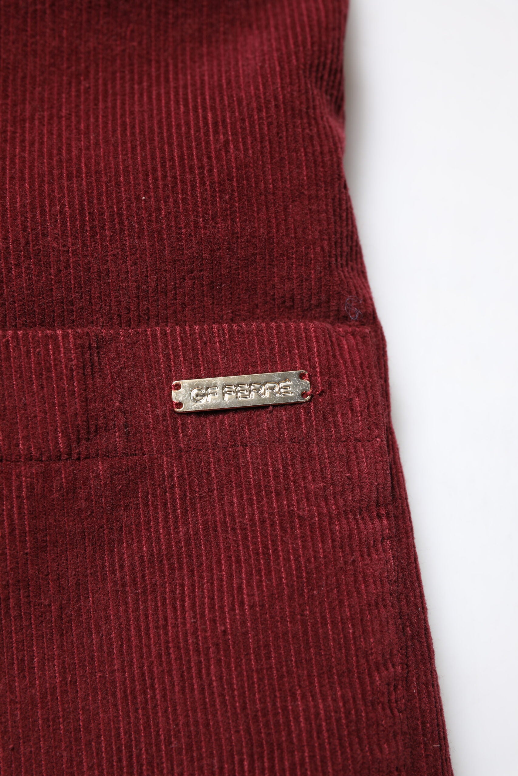 Veste blazer coupe classique en velours côtelé marron GF Ferre pour homme
