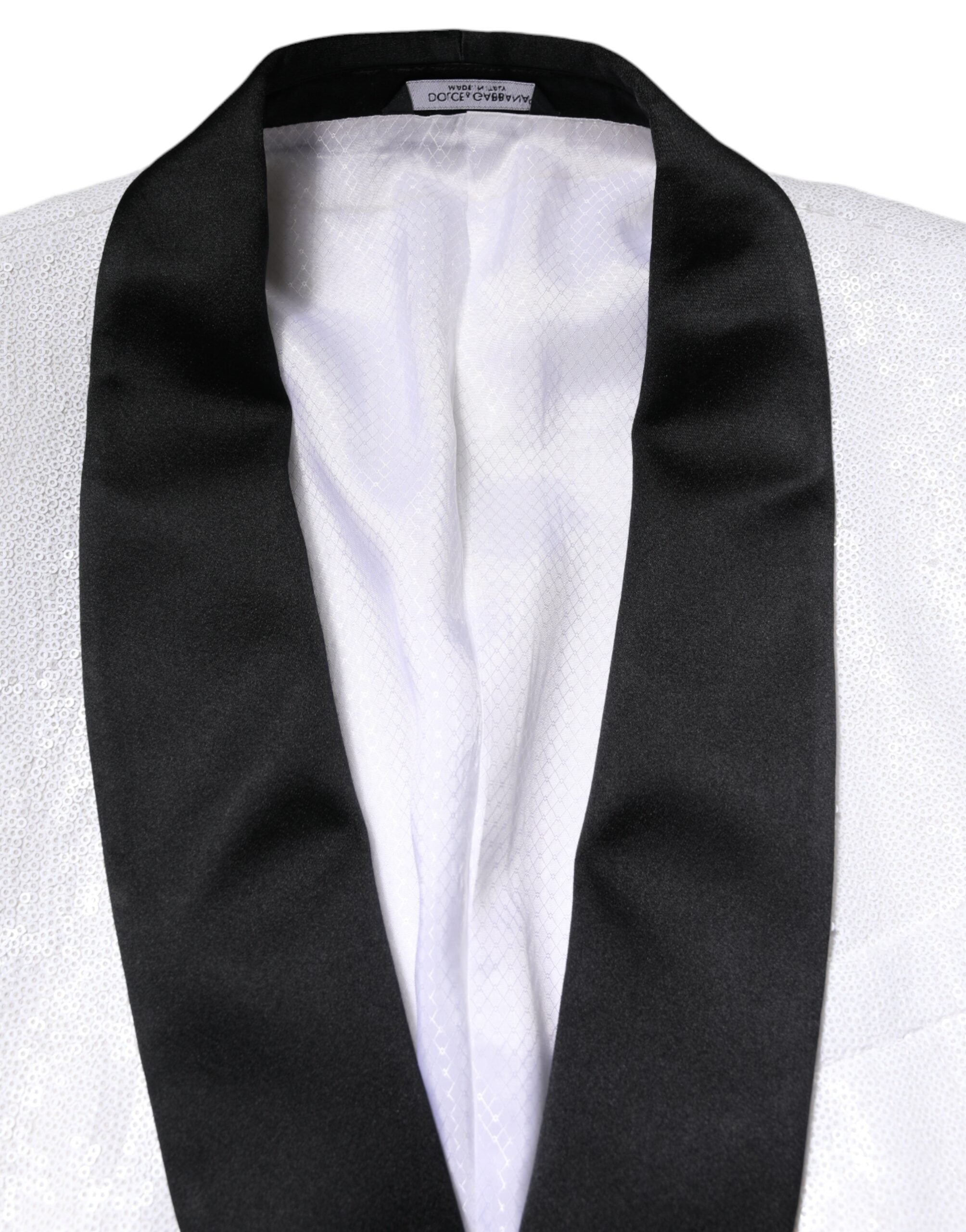 Blazer simple boutonnage en nylon blanc Dolce &amp; Gabbana