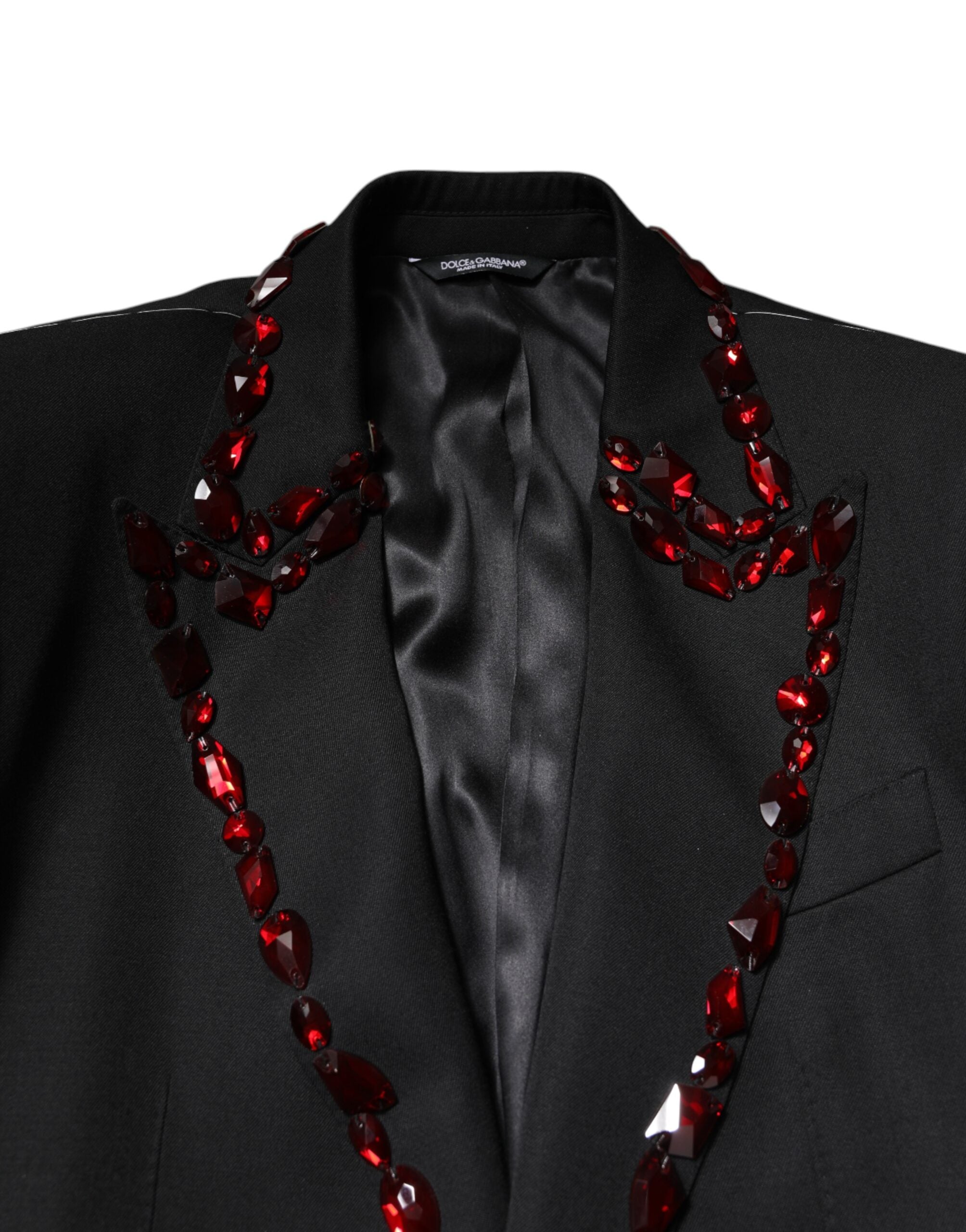 Blazer noir Dolce &amp; Gabbana orné de cristaux SICILIA