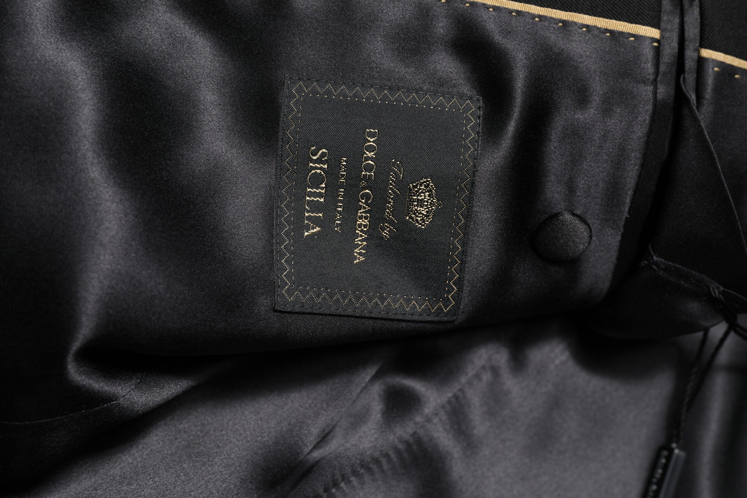 Blazer noir Dolce &amp; Gabbana orné de cristaux SICILIA