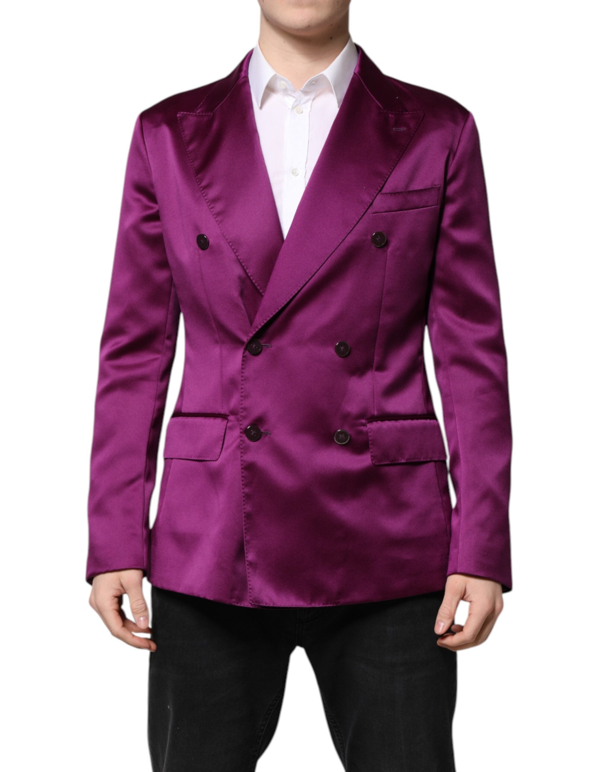 Blazer croisé violet pour homme Dolce &amp; Gabbana