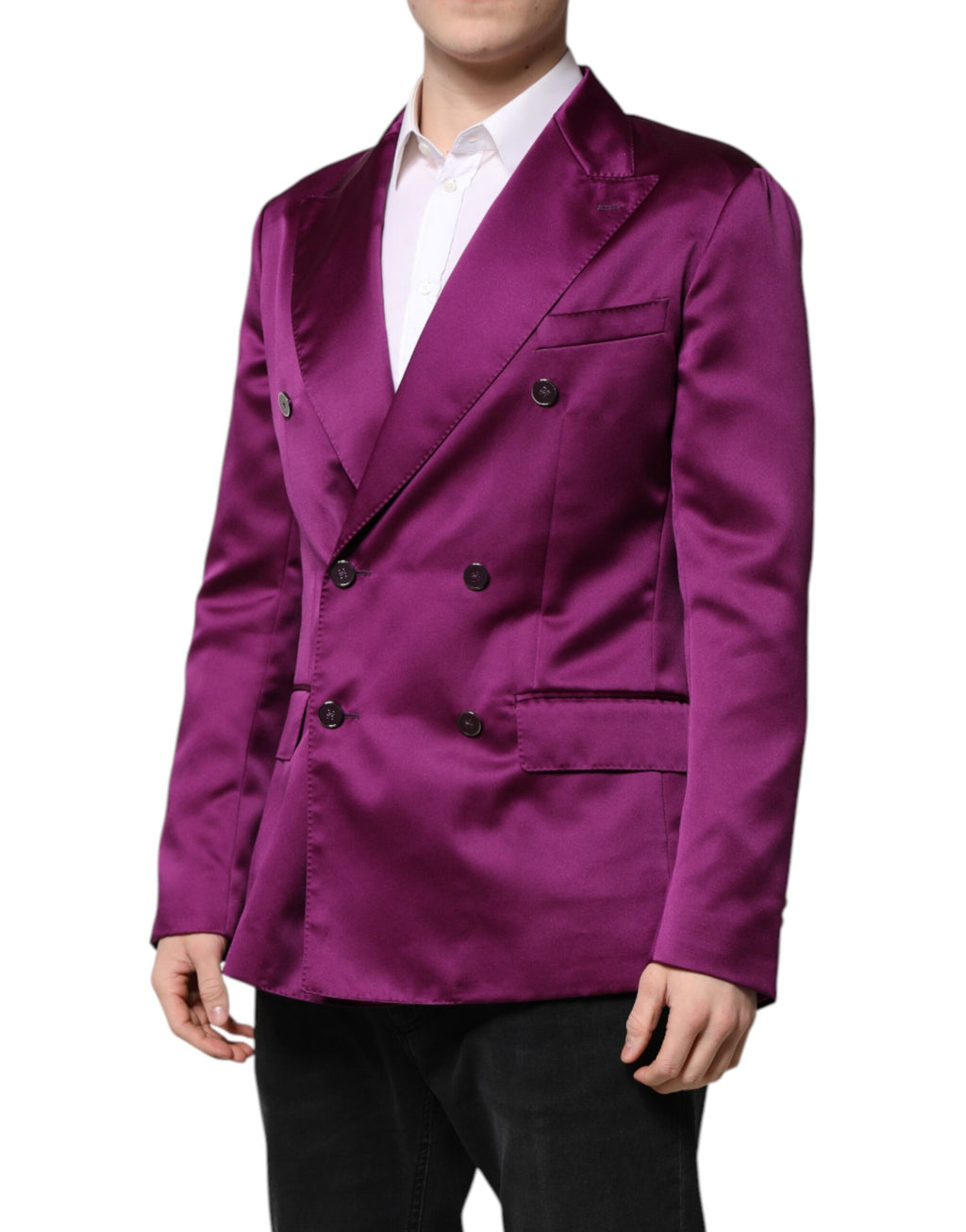 Blazer croisé violet pour homme Dolce &amp; Gabbana