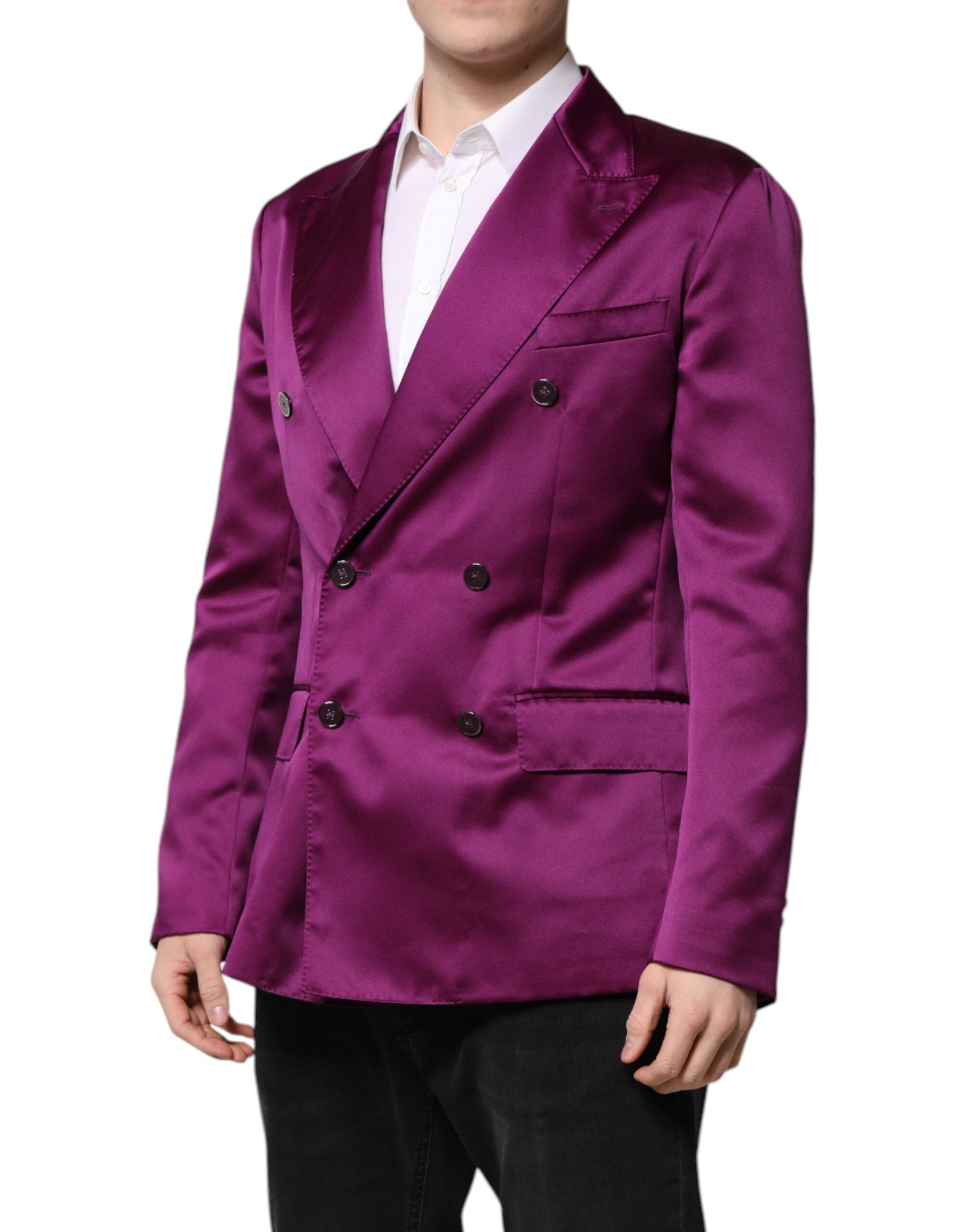 Blazer croisé violet pour homme Dolce &amp; Gabbana