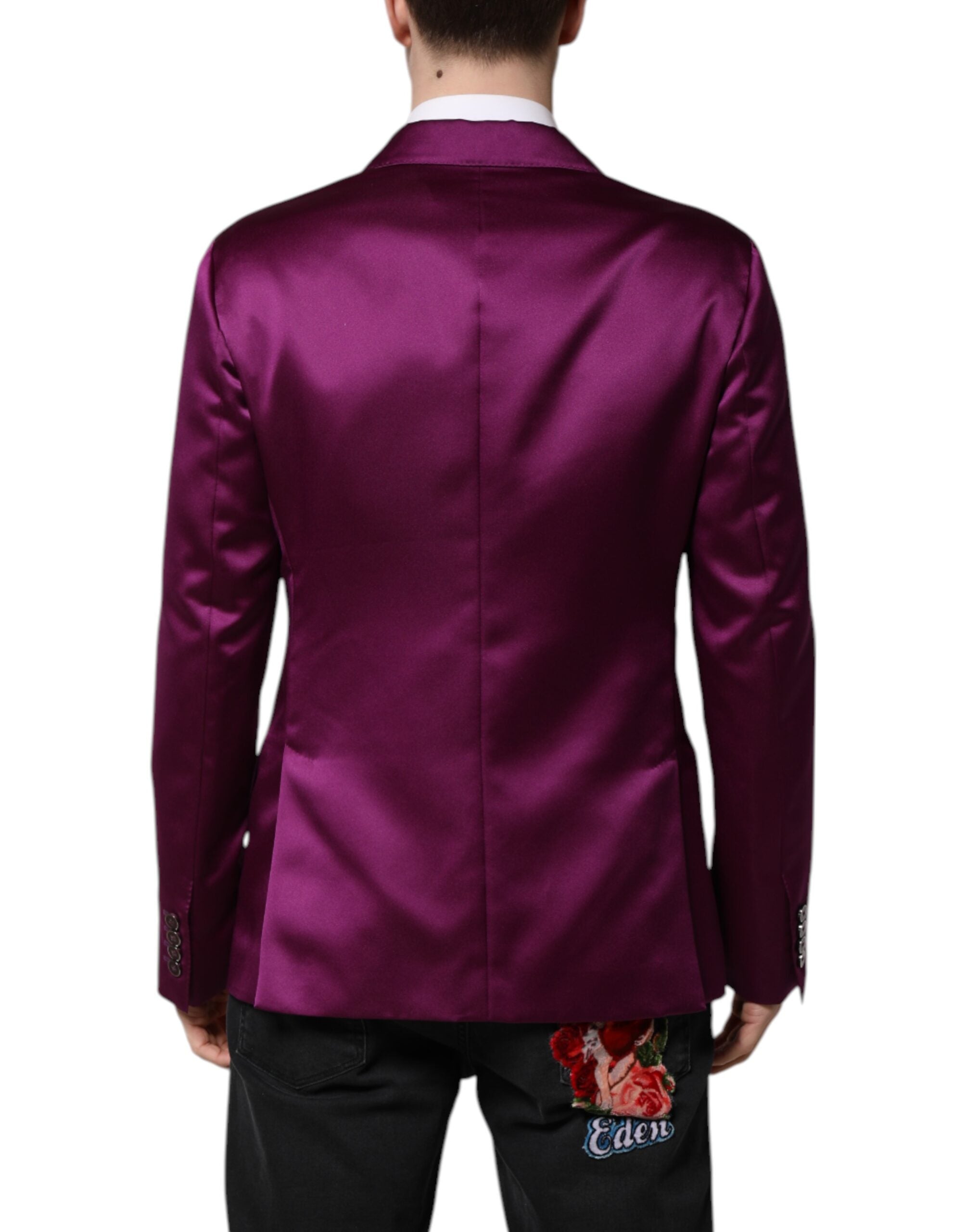 Blazer croisé violet pour homme Dolce &amp; Gabbana