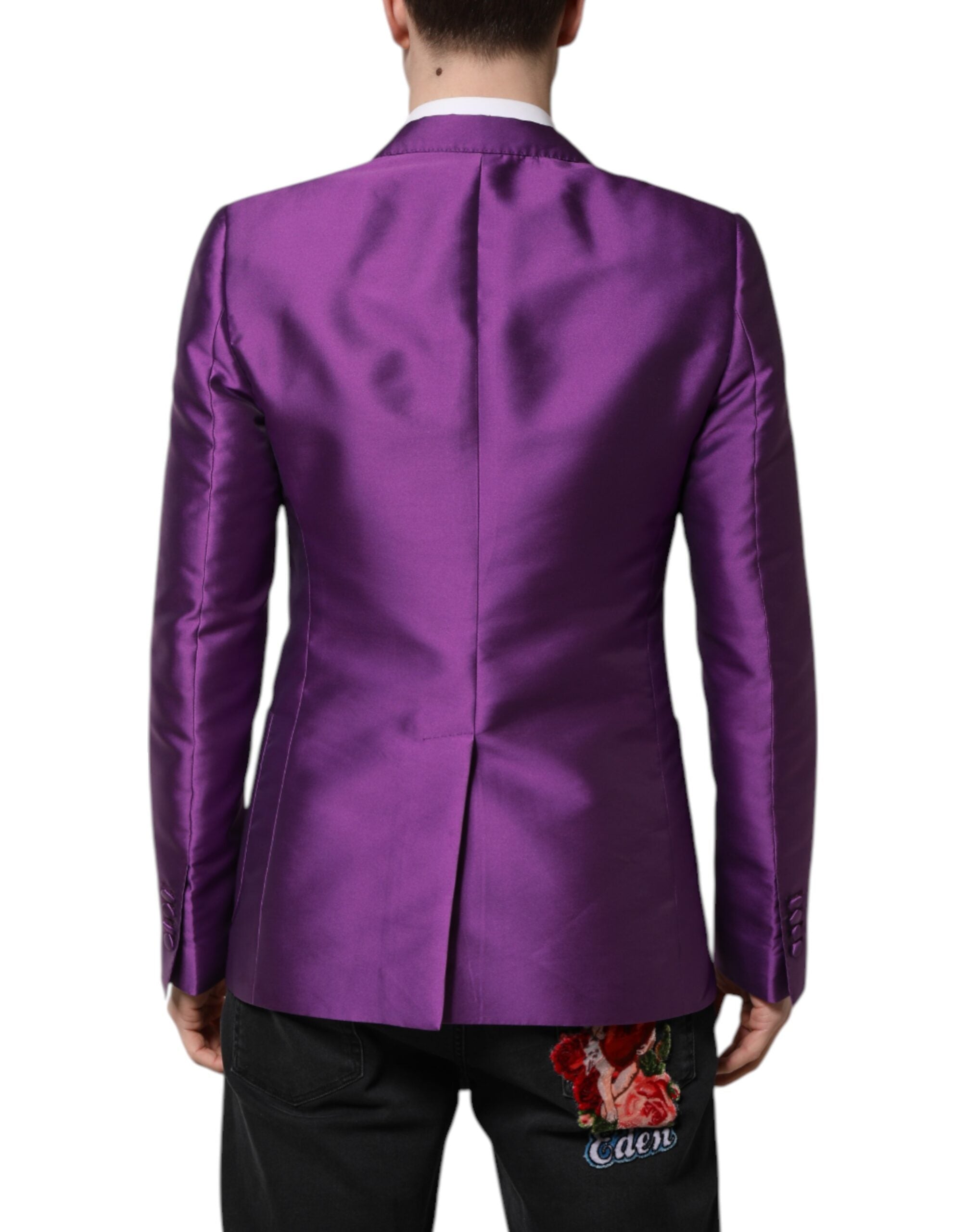 Blazer croisé violet pour homme Dolce &amp; Gabbana