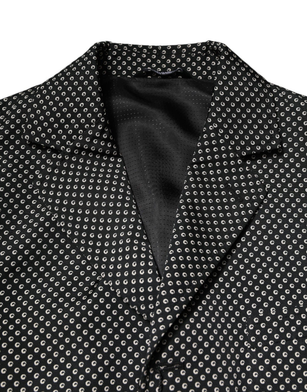 Blazer de costume pour homme Dolce &amp; Gabbana à motifs noirs et blancs