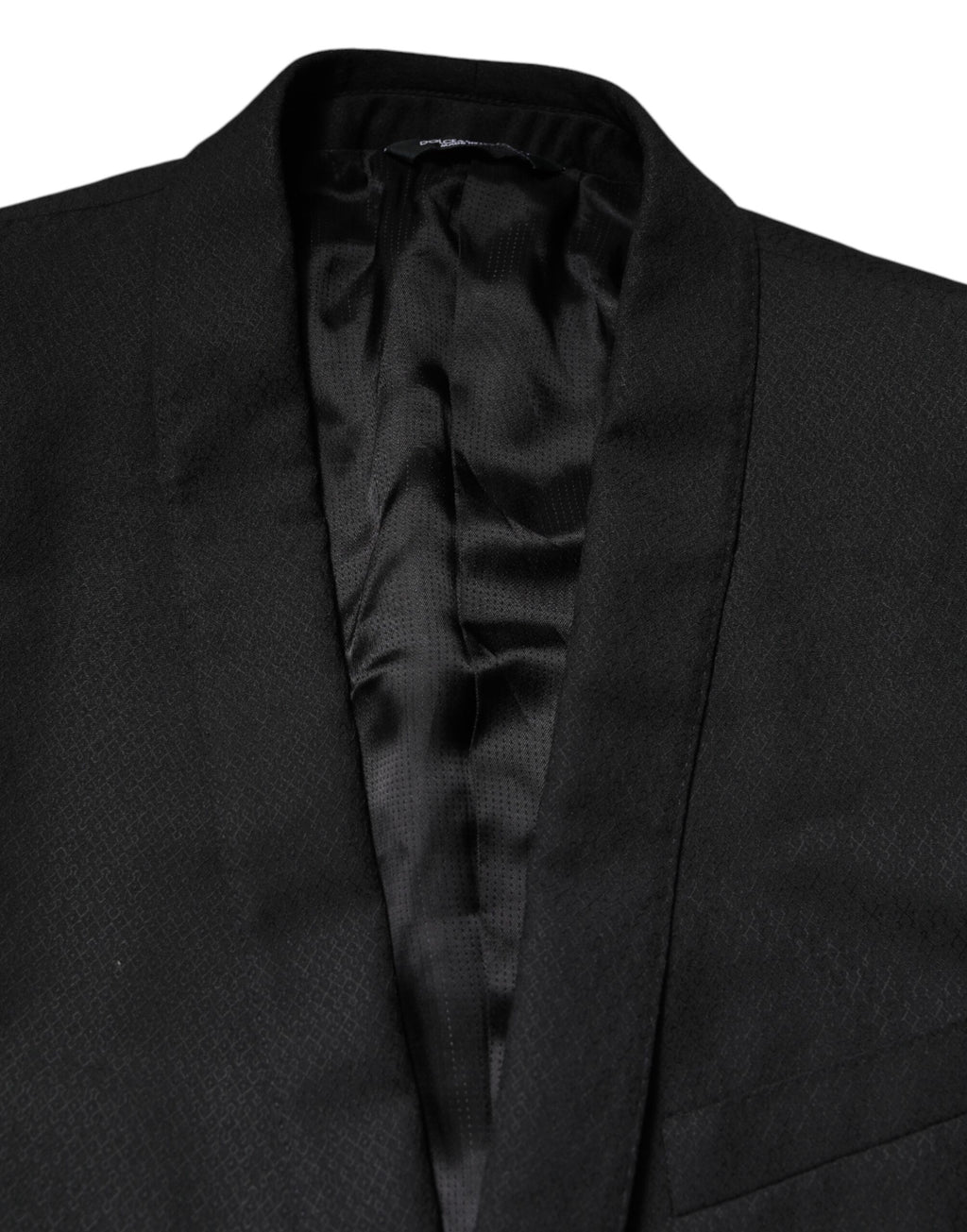 Blazer de costume simple boutonnage Dolce &amp; Gabbana noir doré