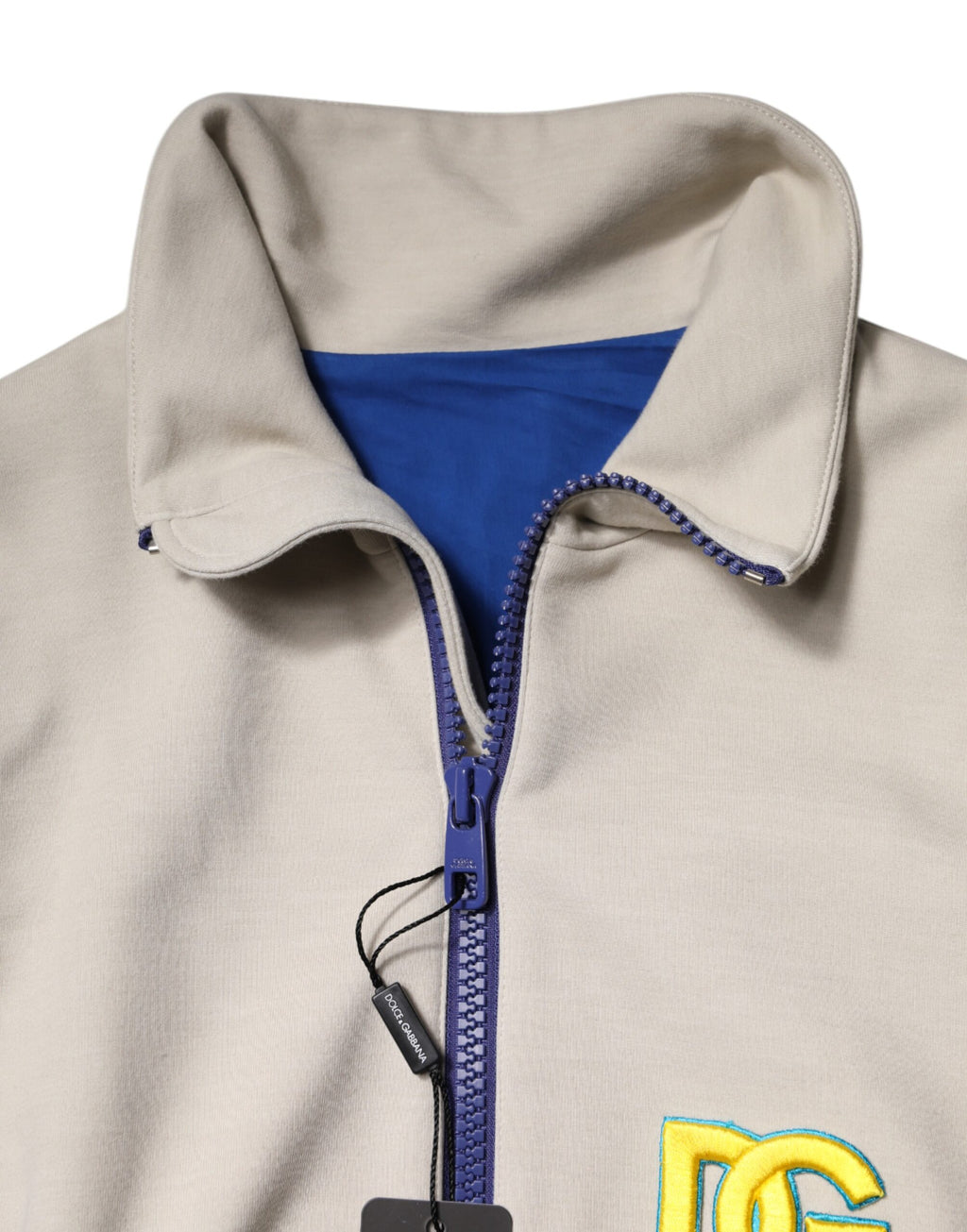 Blouson aviateur entièrement zippé en polyester multicolore Dolce &amp; Gabbana