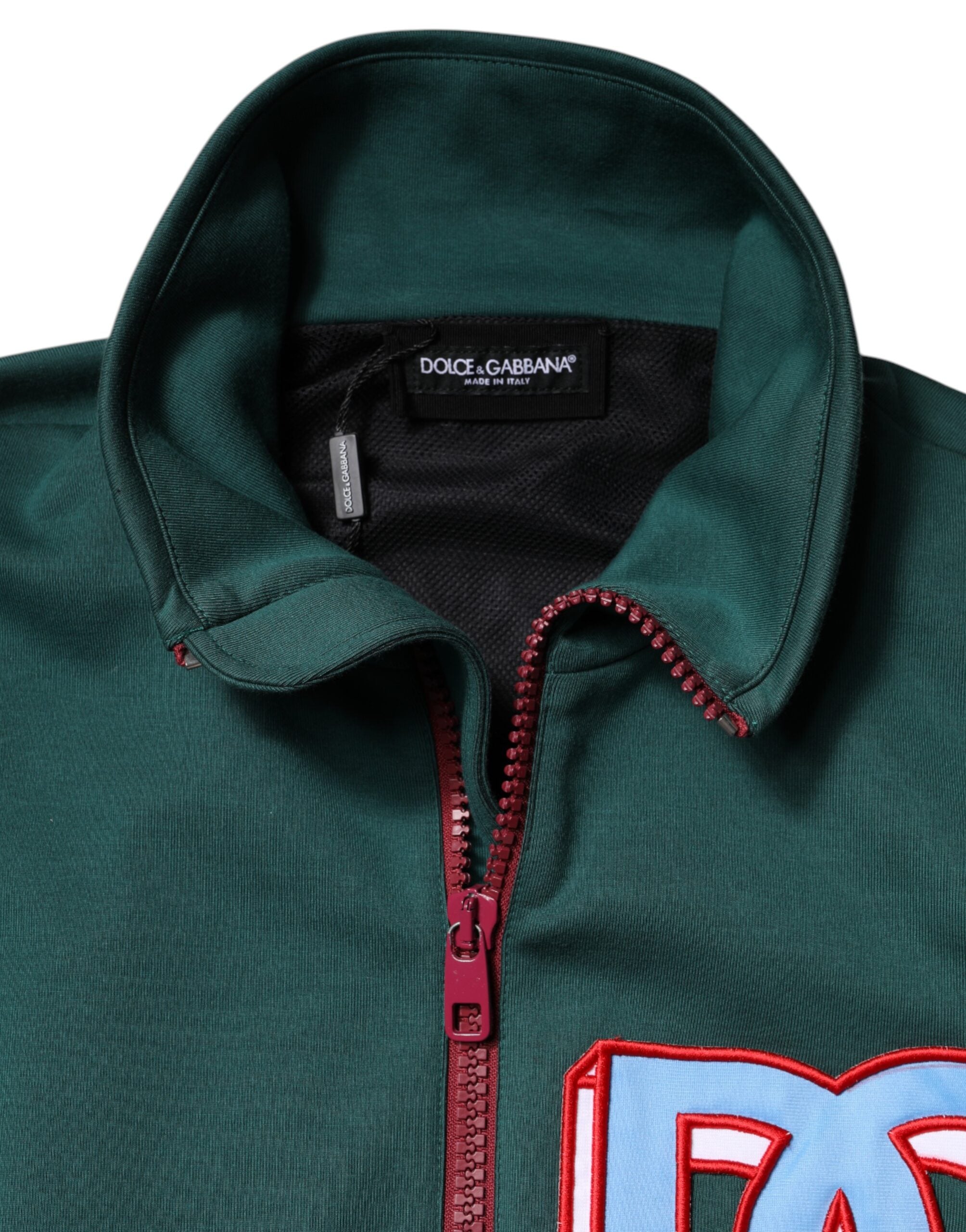 Veste zippée en coton multicolore avec logo Dolce &amp; Gabbana