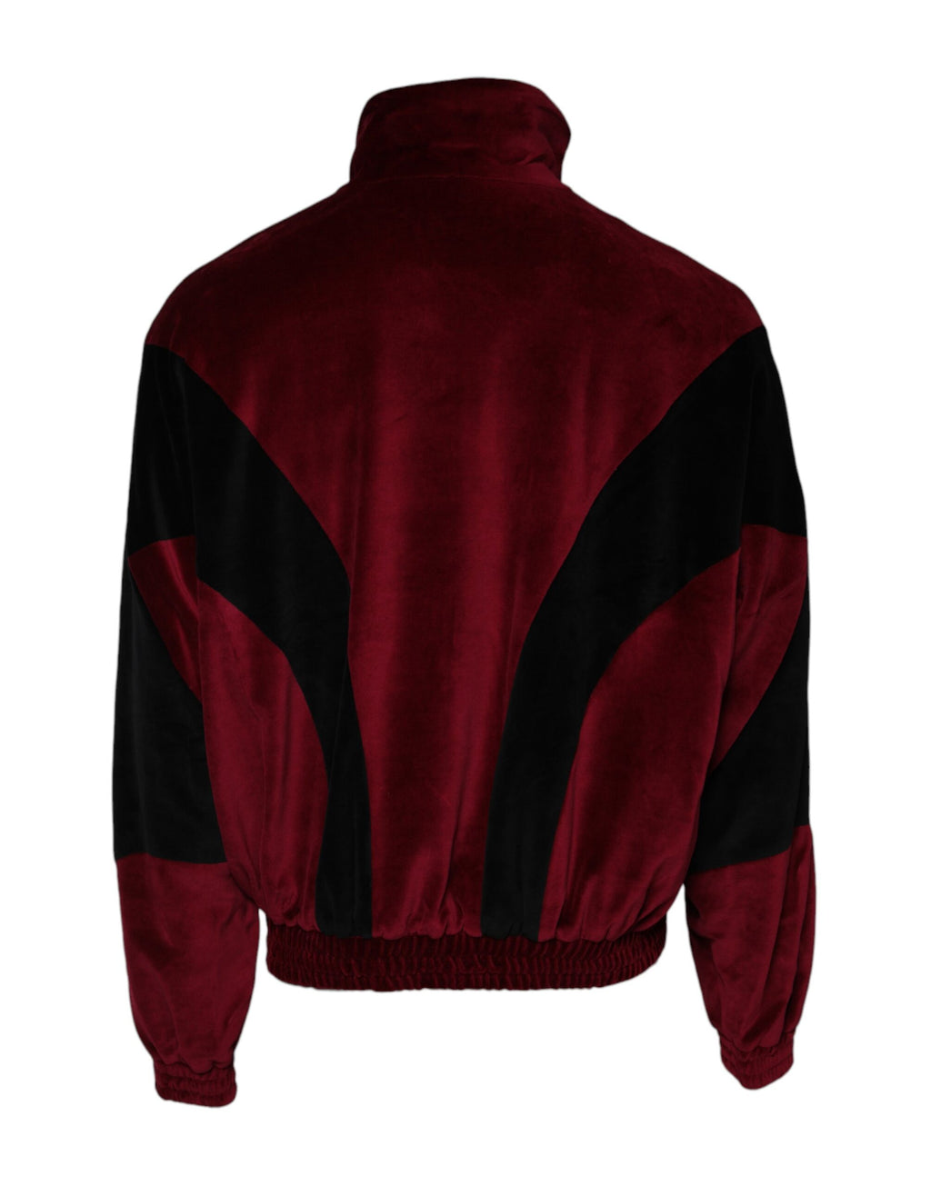 Veste bomber zippée en coton rouge et noir avec logo Dolce &amp; Gabbana
