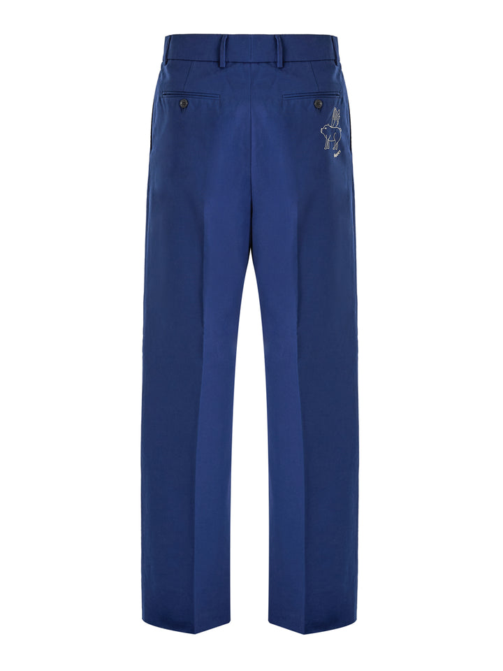 Gucci Blaue klassische Baumwollhose